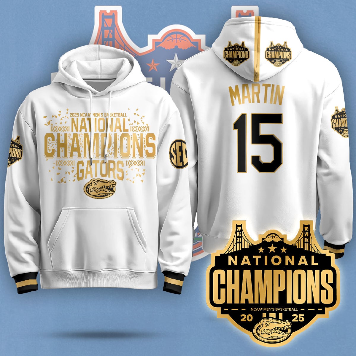 Florida Gators 2025 National Champions Basketball Hoodie N5 – Printed