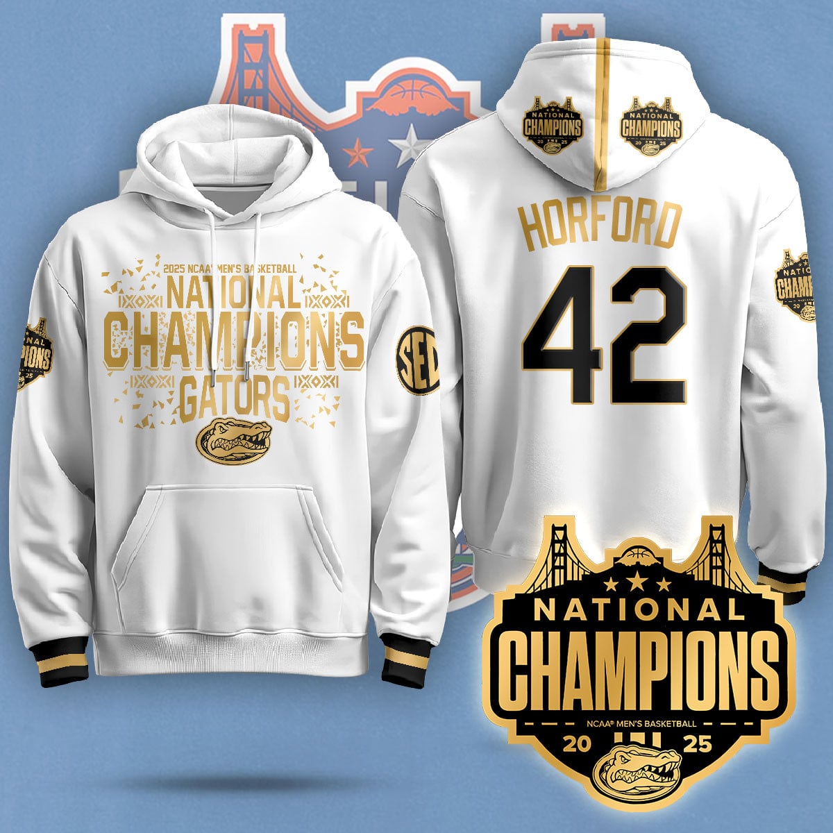 Florida Gators 2025 National Champions Basketball Hoodie N5 – Printed