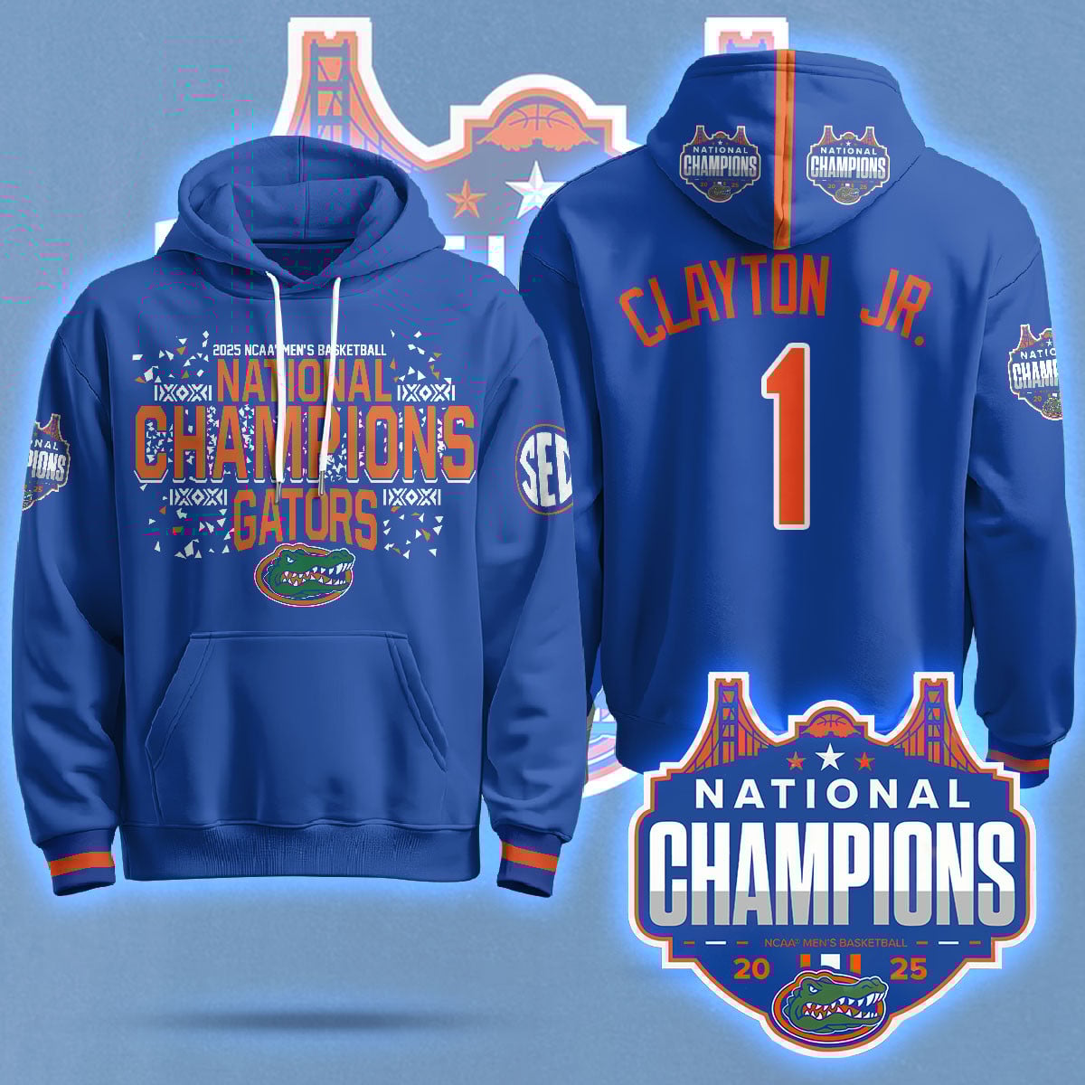 Florida Gators 2025 National Champions Basketball Hoodie N5 – Printed