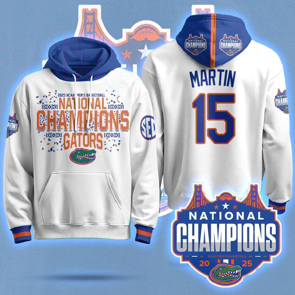 Florida Gators 2025 National Champions Basketball Hoodie N5 – Printed