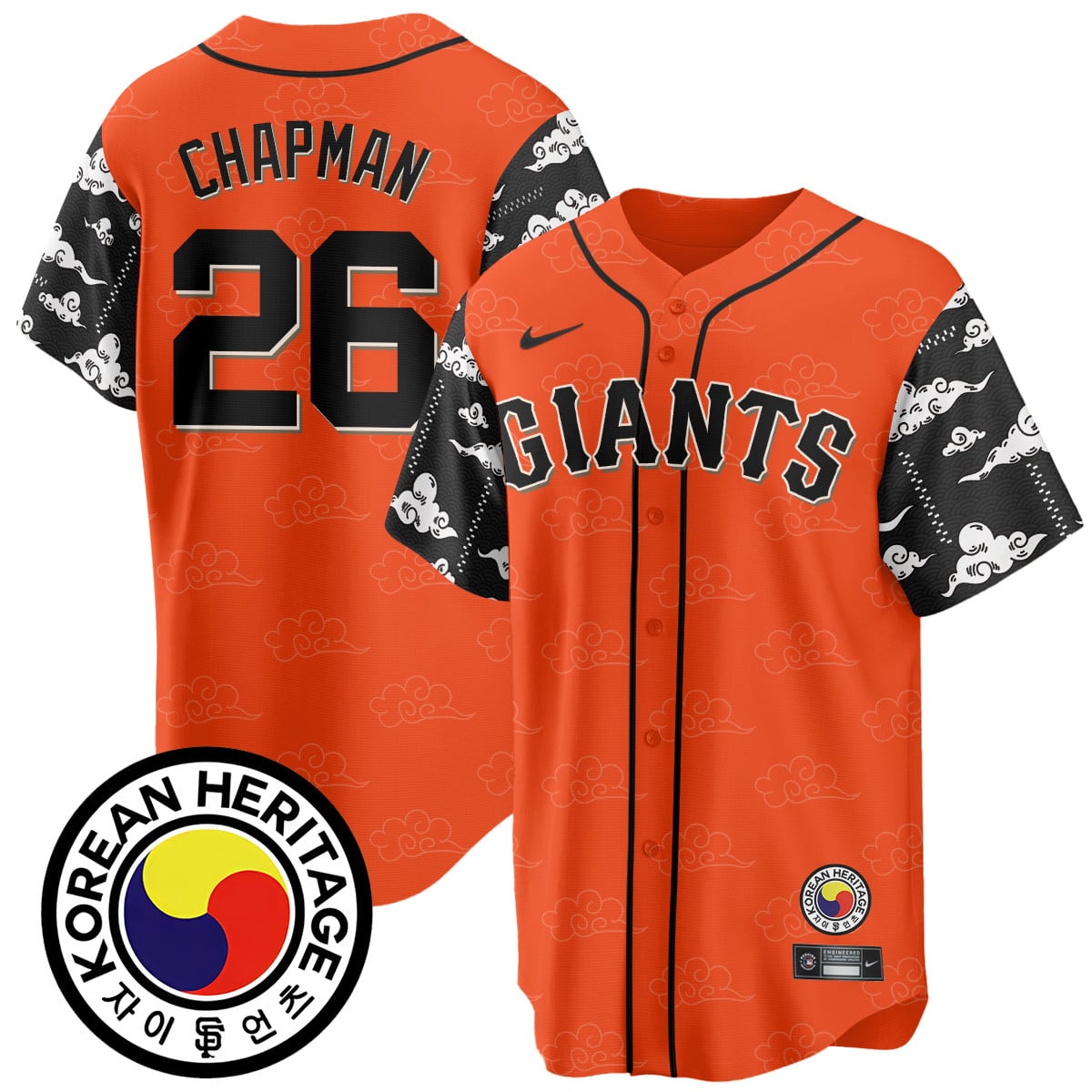 Men’s San Francisco Giants Korean Heritage Jersey – All Stitched