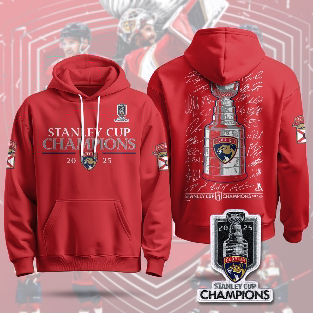 Florida Panthers 2025 Stanley Cup Champions Hoodie – Printed