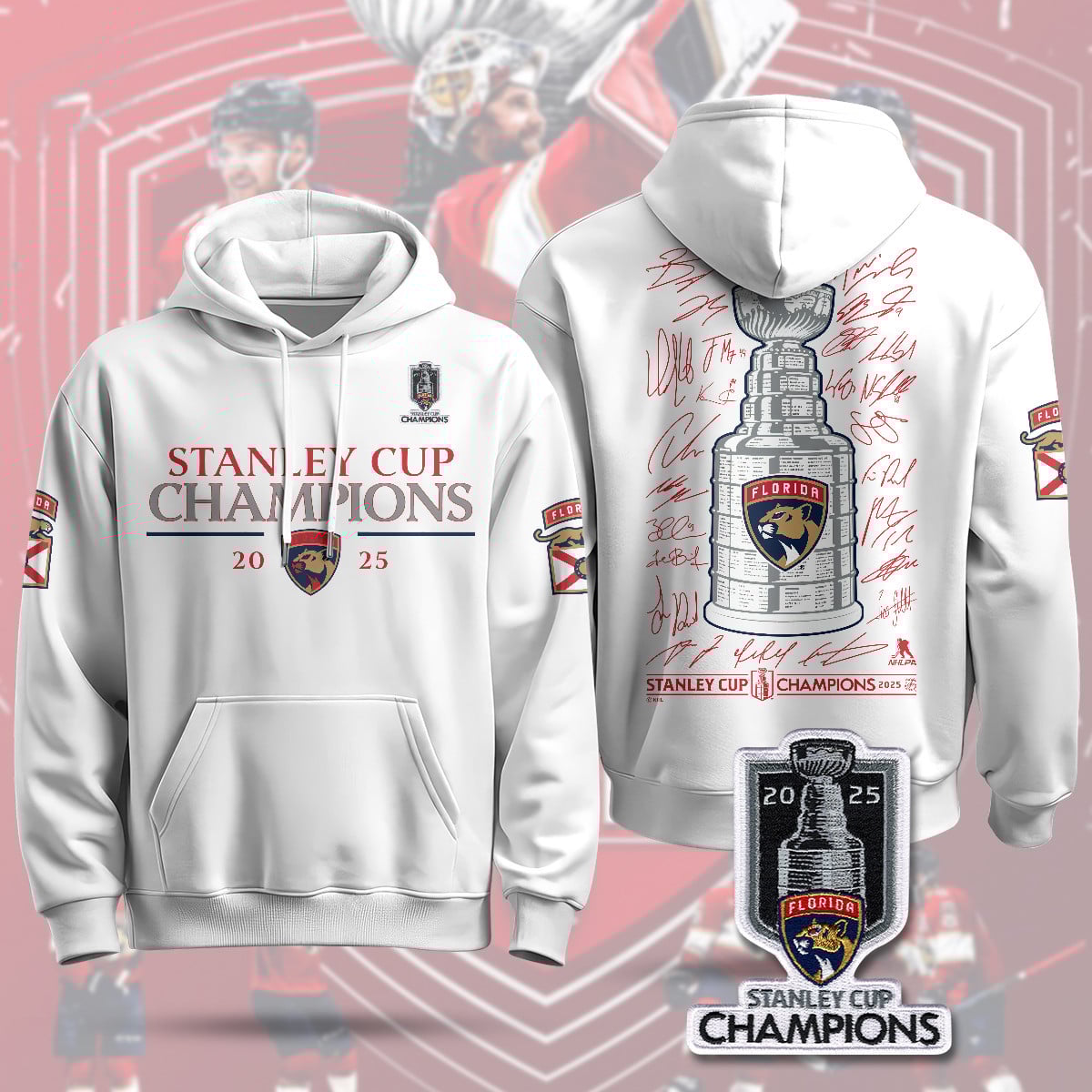 Florida Panthers 2025 Stanley Cup Champions Hoodie – Printed