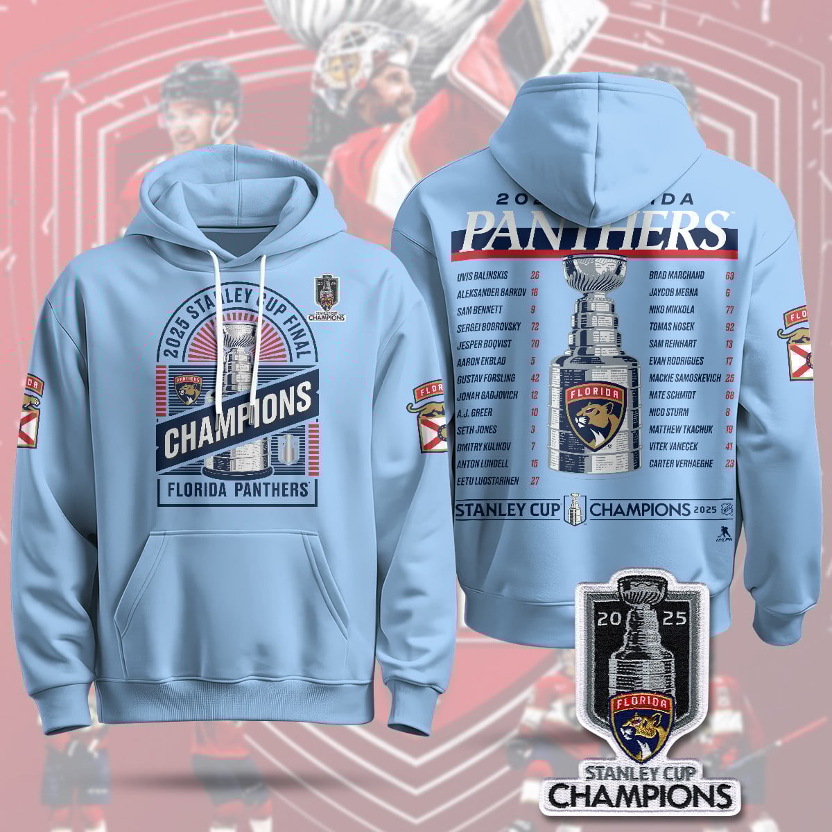 Florida Panthers 2025 Stanley Cup Champions Hoodie – Printed