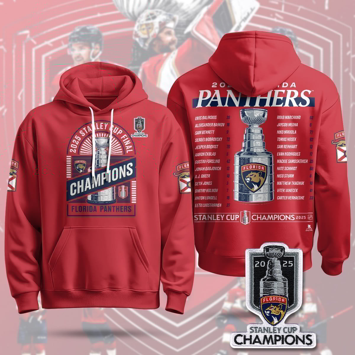 Florida Panthers 2025 Stanley Cup Champions Hoodie – Printed