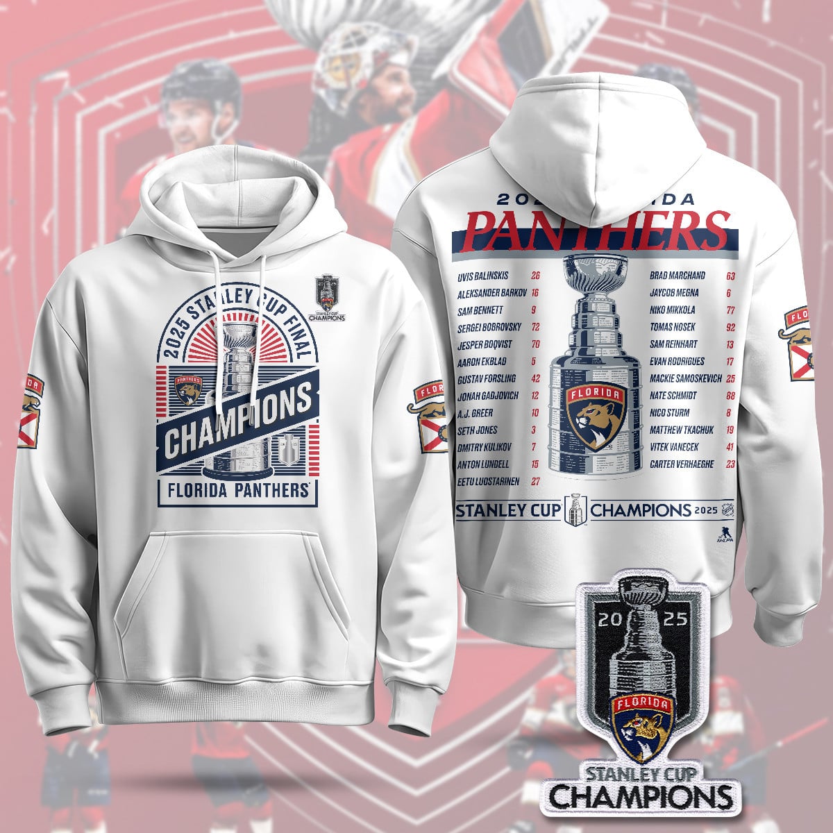 Florida Panthers 2025 Stanley Cup Champions Hoodie – Printed