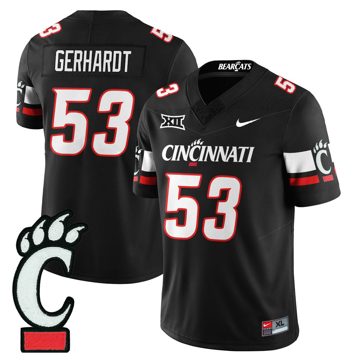 Men’s Cincinnati Bearcats Football 2025 Uniform – All Stitched