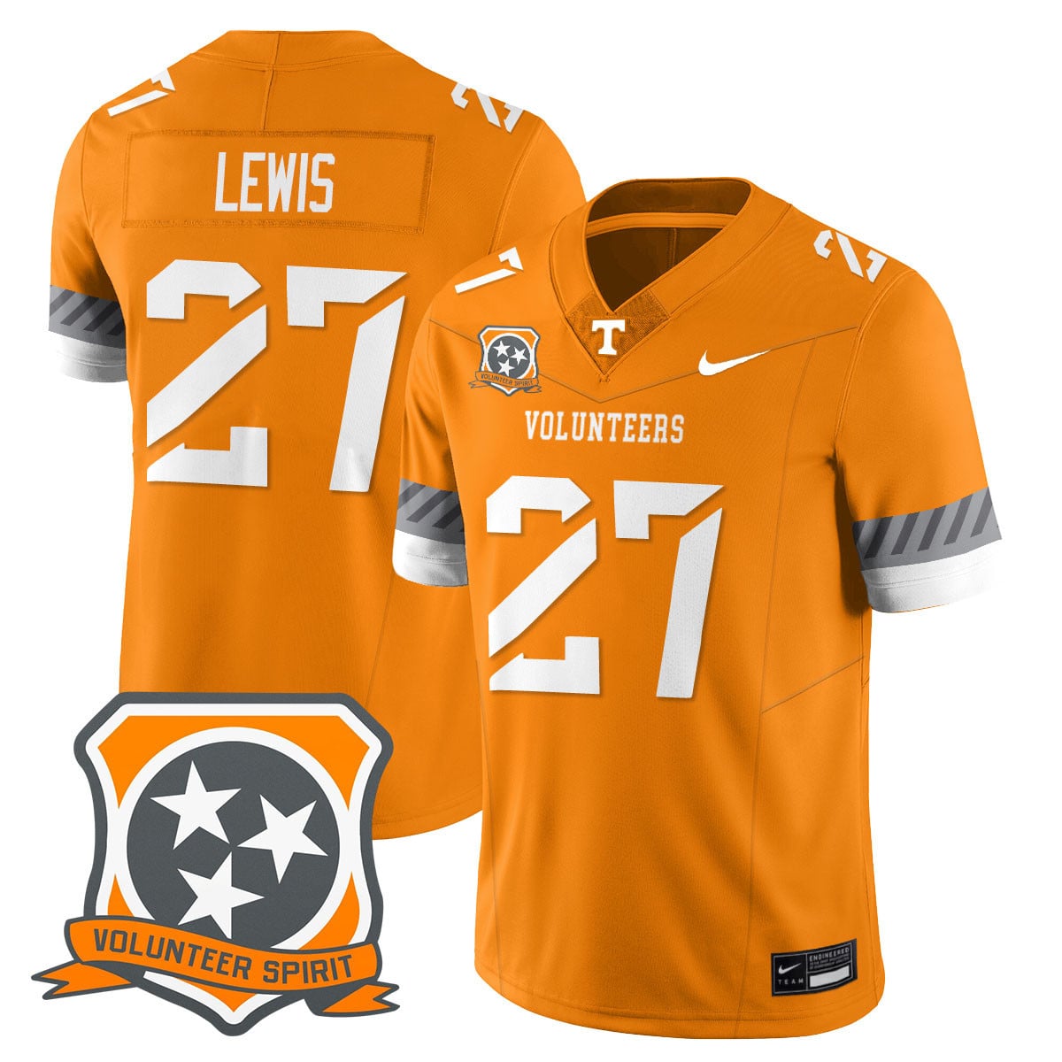 Men’s Tennessee Volunteers 2025 Spirit Jersey – All Stitched