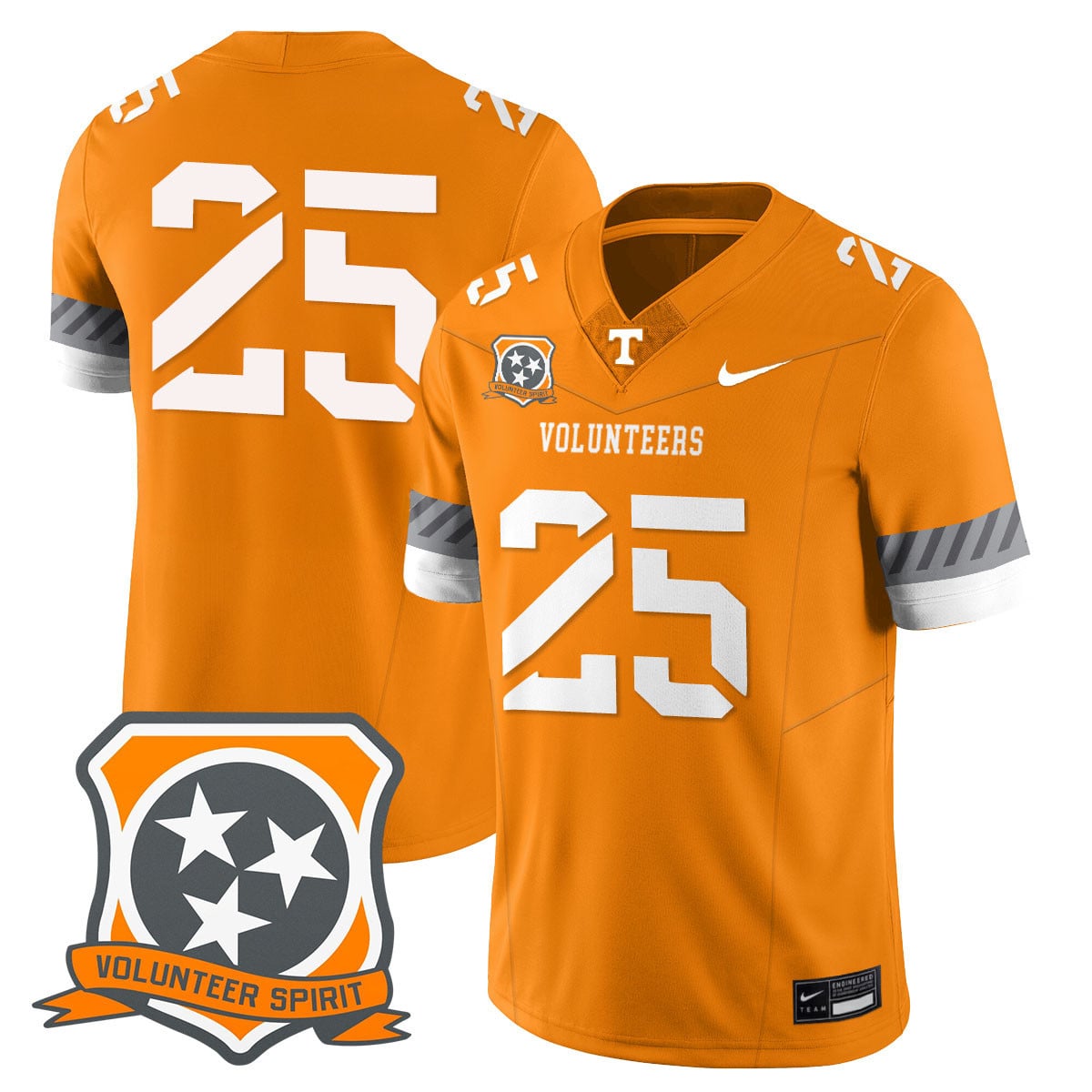Men’s Tennessee Volunteers 2025 Spirit Jersey – All Stitched