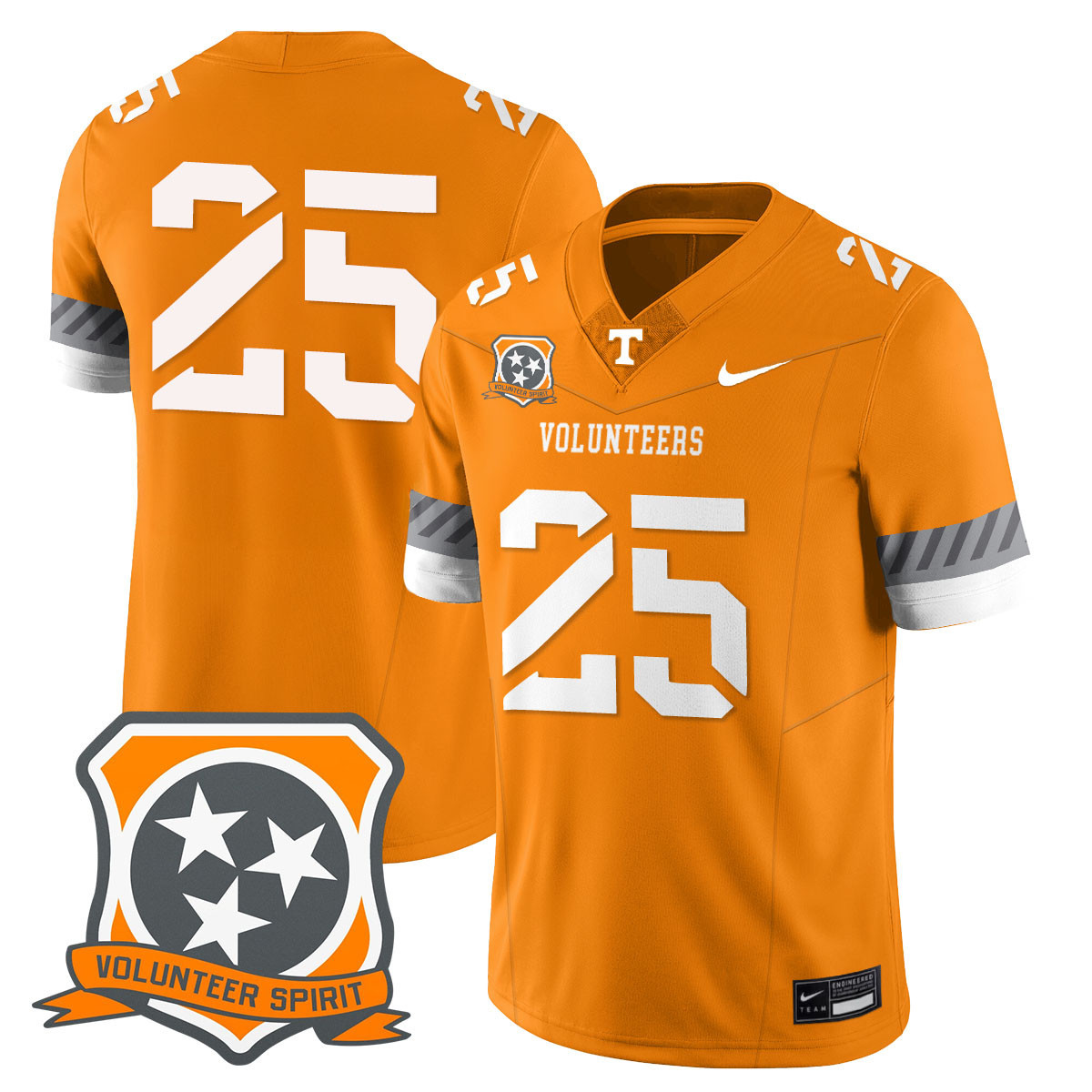 Men’s Tennessee Volunteers 2025 Spirit Jersey – All Stitched