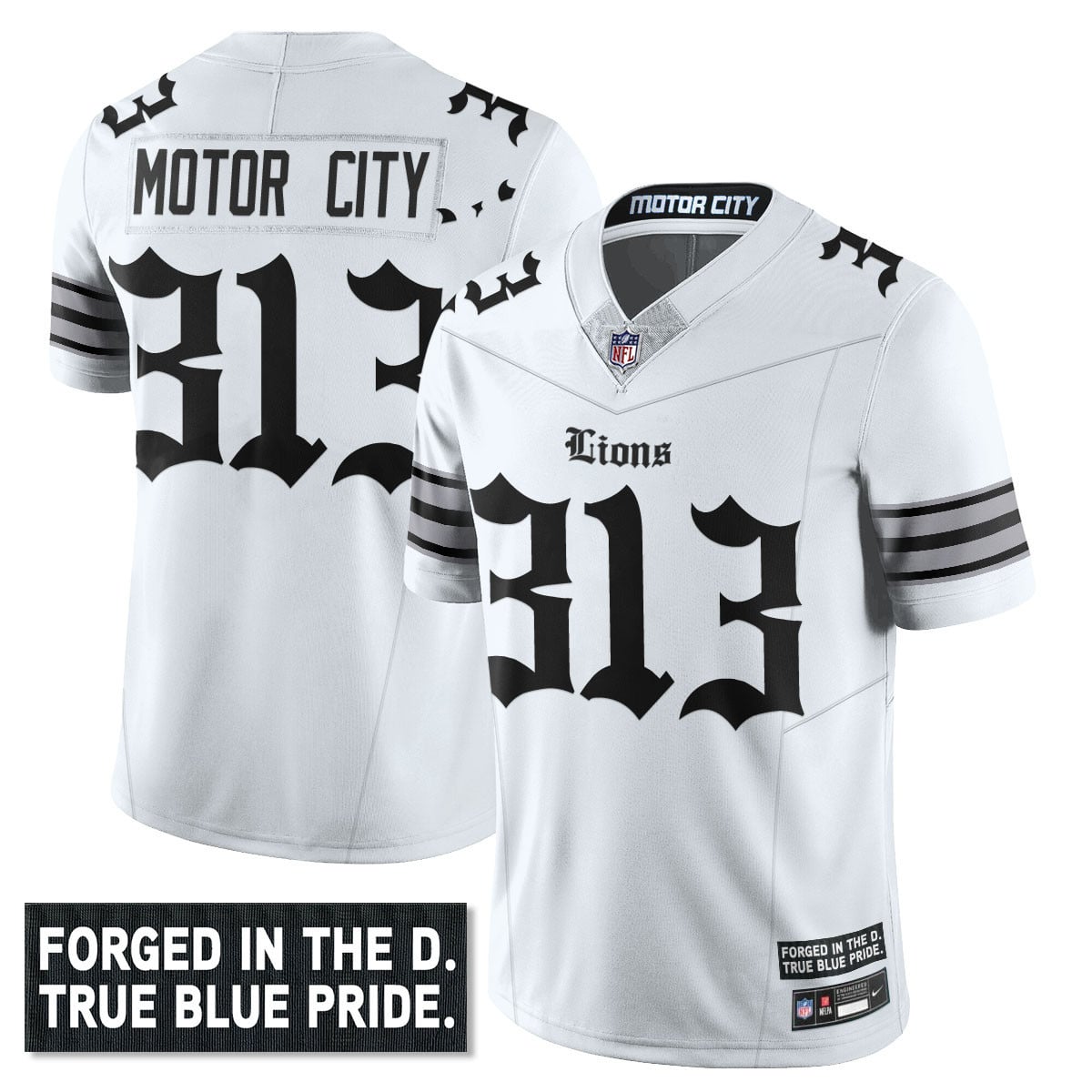 Men’s Detroit Lions ‘Gothic Motor City Edition’ Vapor Limited Jersey – All Stitched