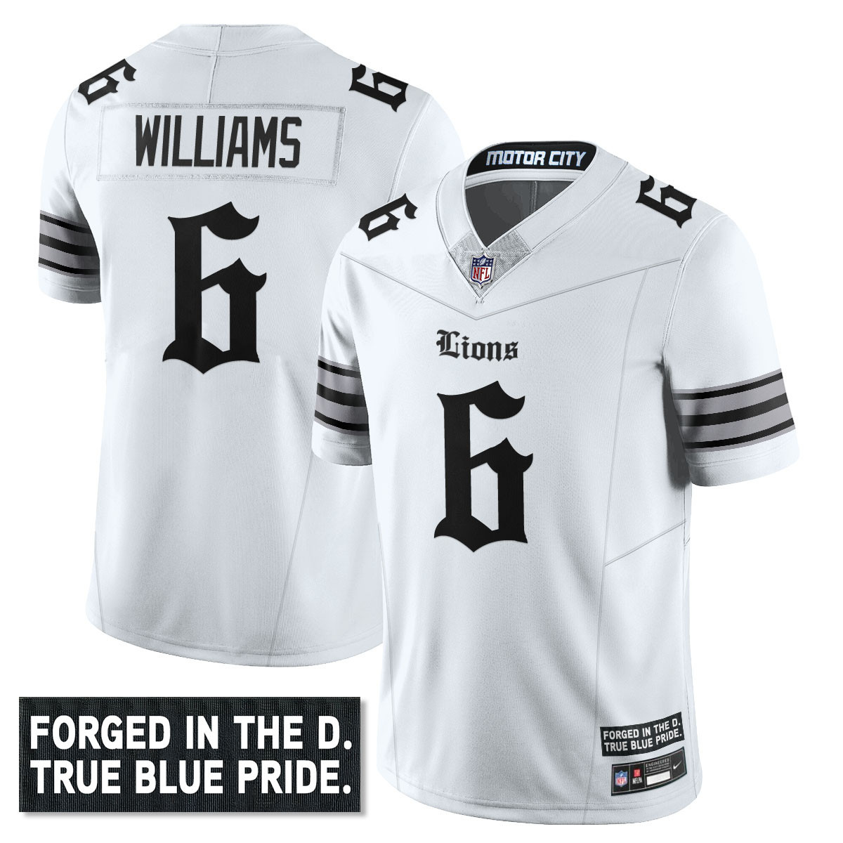 Men’s Detroit Lions ‘Gothic Motor City Edition’ Vapor Limited Jersey – All Stitched