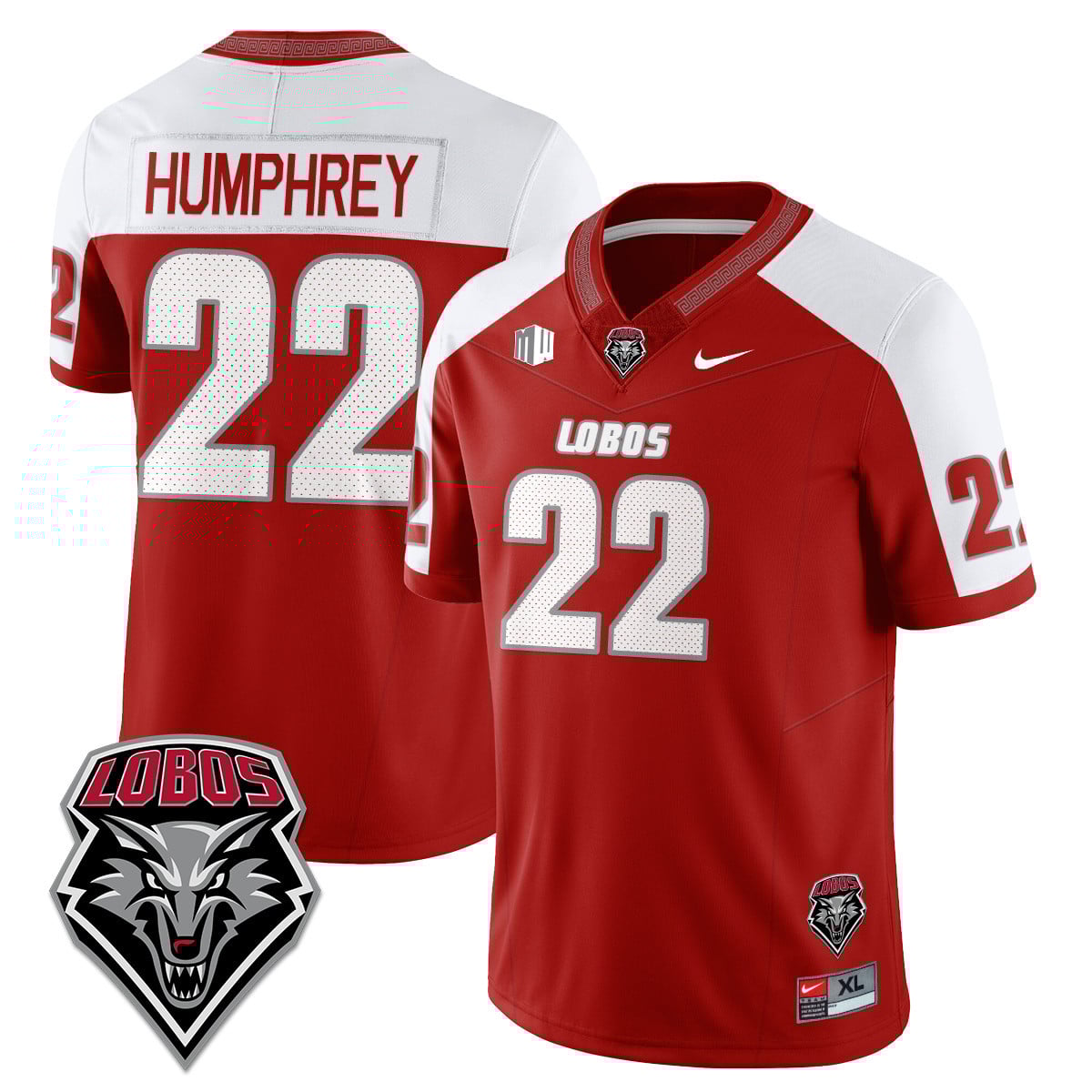 Men’s UNM Lobo Football 2025 Jersey – All Stitched