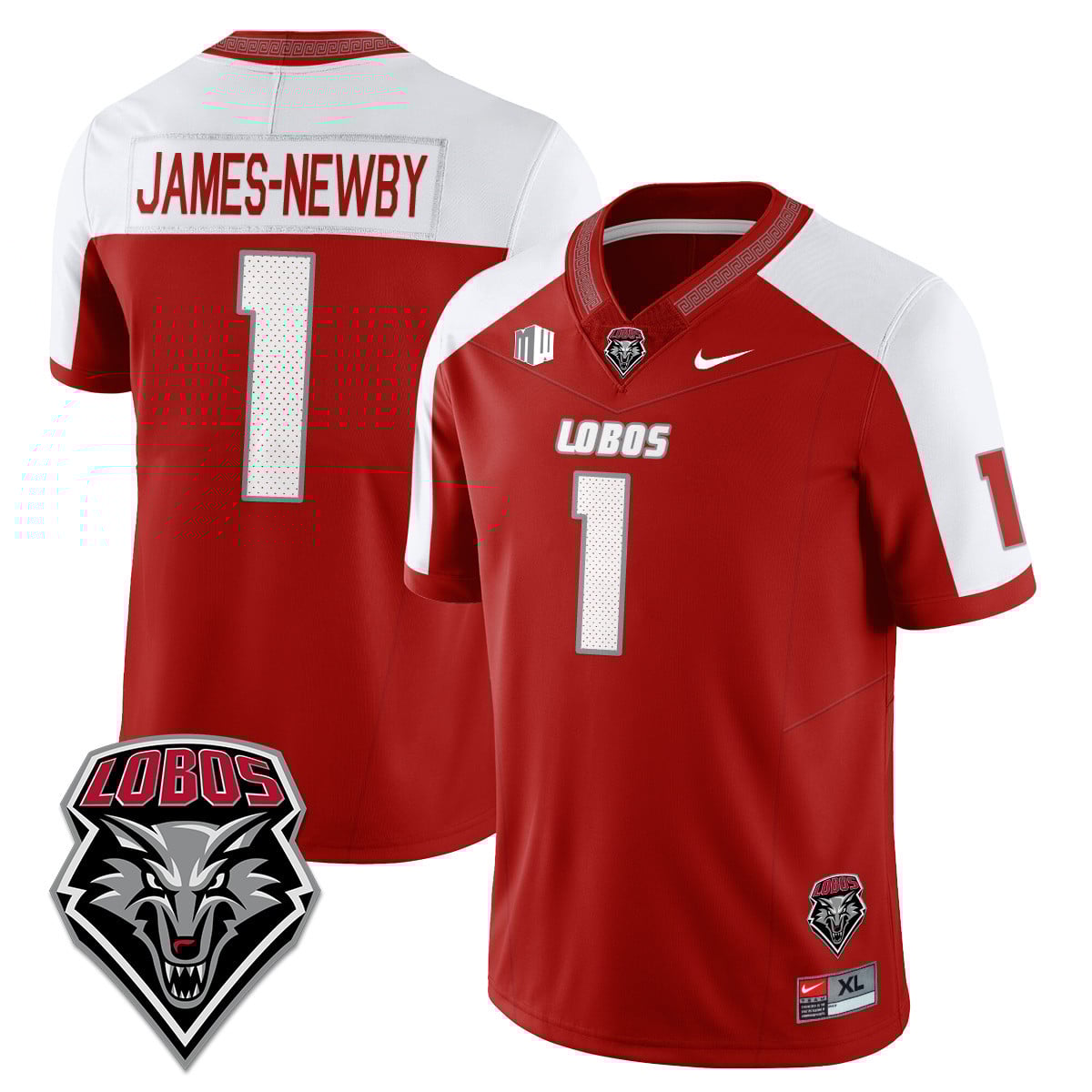 Men’s UNM Lobo Football 2025 Jersey – All Stitched