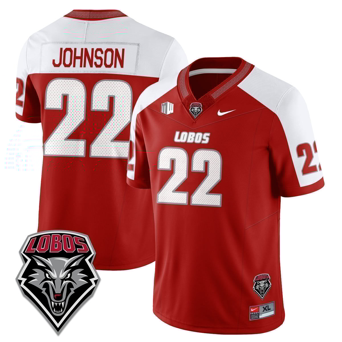 Men’s UNM Lobo Football 2025 Jersey – All Stitched