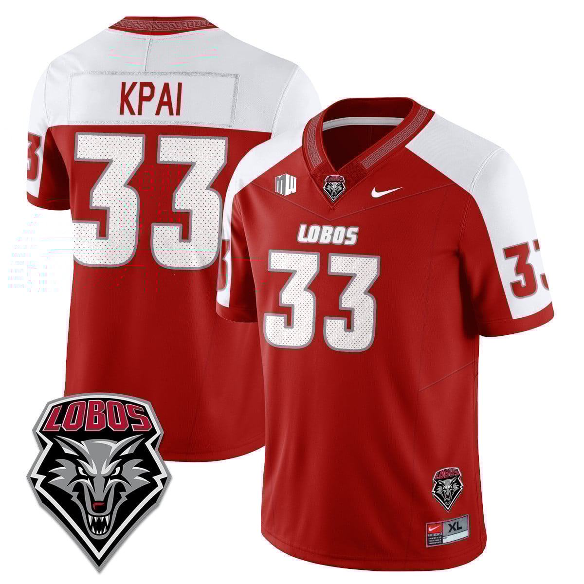 Men’s UNM Lobo Football 2025 Jersey – All Stitched