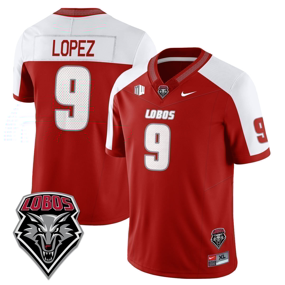 Men’s UNM Lobo Football 2025 Jersey – All Stitched