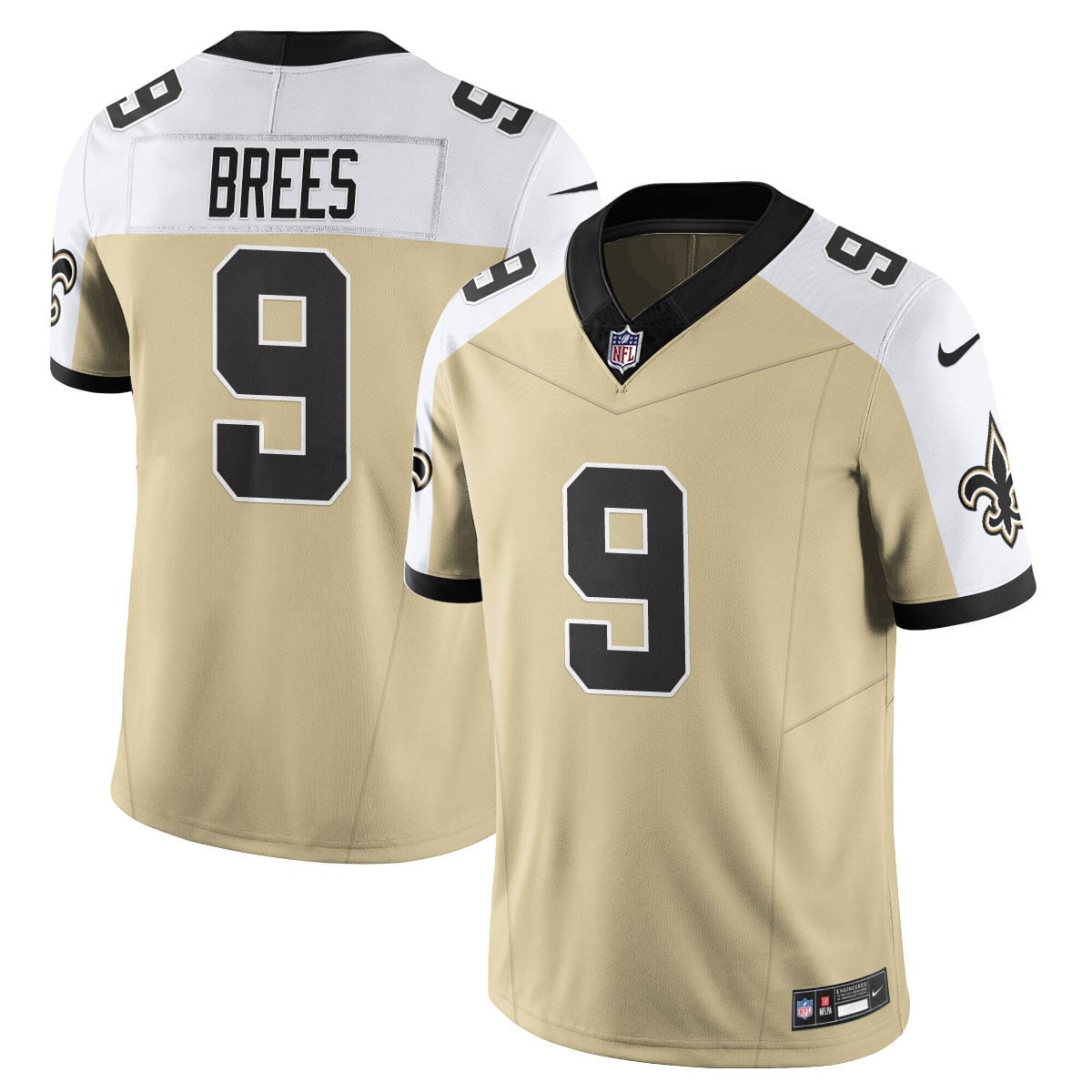 Men’s New Orleans Saints Golds Alternate Vapor Limited Jersey – All Stitched