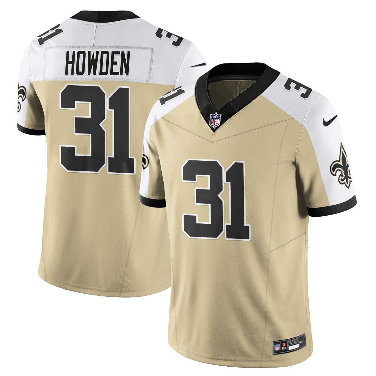 Men’s New Orleans Saints Golds Alternate Vapor Limited Jersey – All Stitched