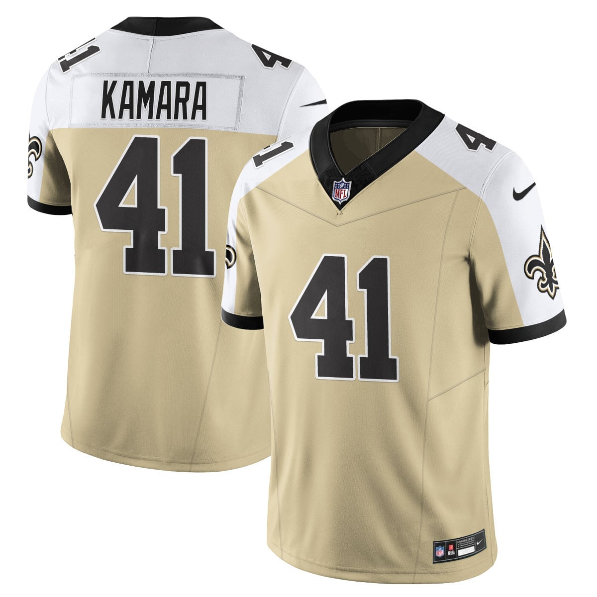 Men’s New Orleans Saints Golds Alternate Vapor Limited Jersey – All Stitched