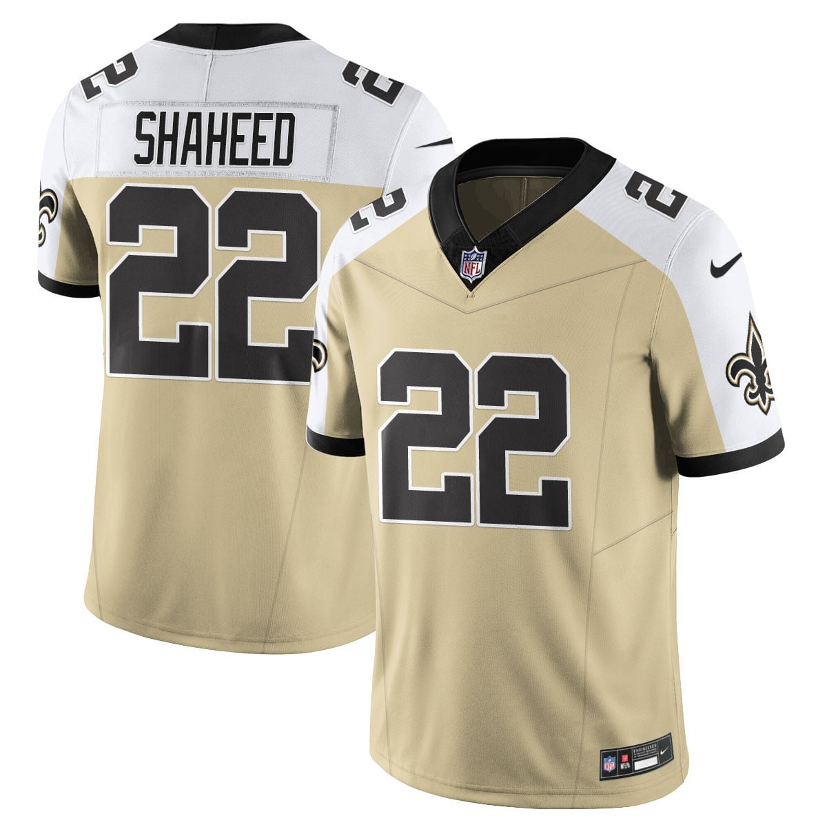 Men’s New Orleans Saints Golds Alternate Vapor Limited Jersey – All Stitched