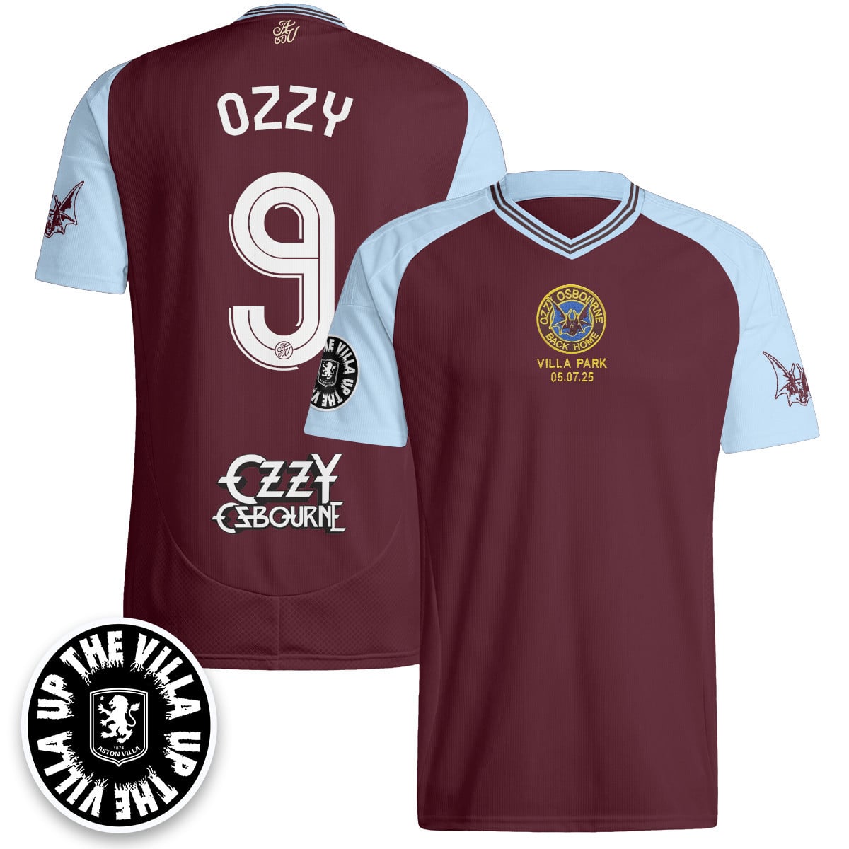 Men’s Aston Villa Ozzy Osbourne Back Home Jersey – Printed