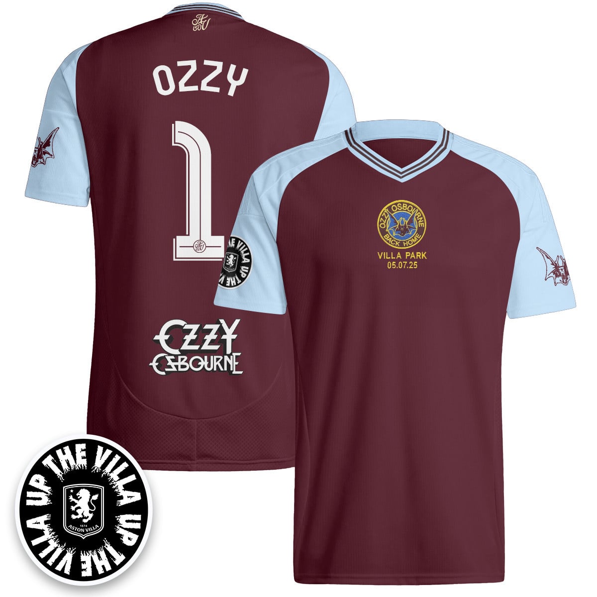 Men’s Aston Villa Ozzy Osbourne Back Home Jersey – Printed