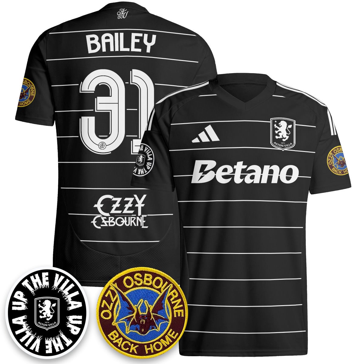 Men’s Aston Villa Ozzy Osbourne Back Home Jersey – Printed