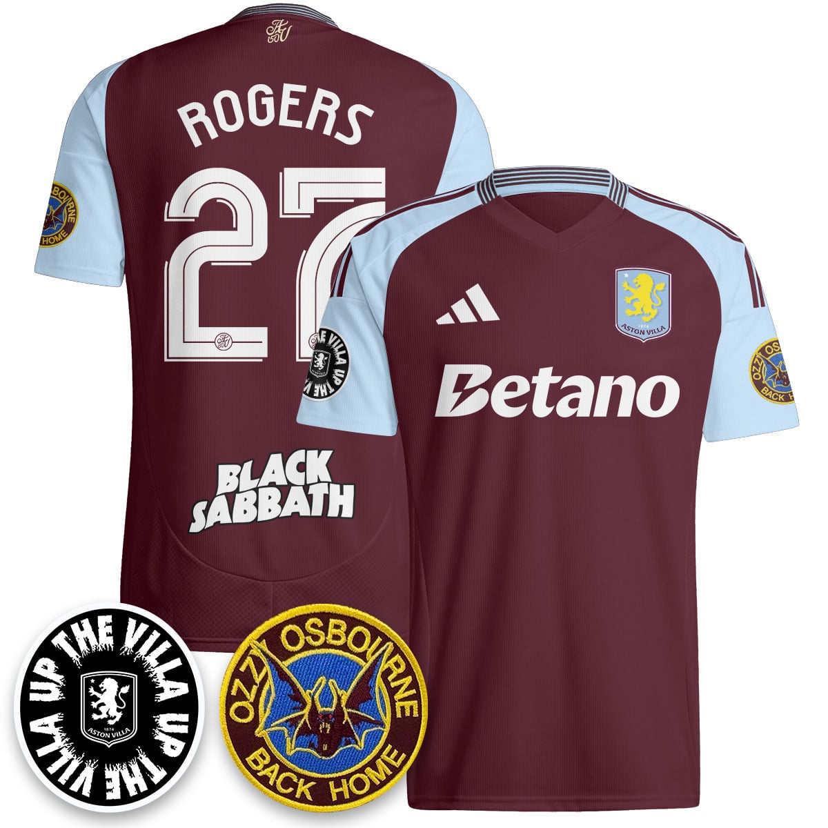 Men’s Aston Villa Ozzy Osbourne Back Home Jersey – Printed