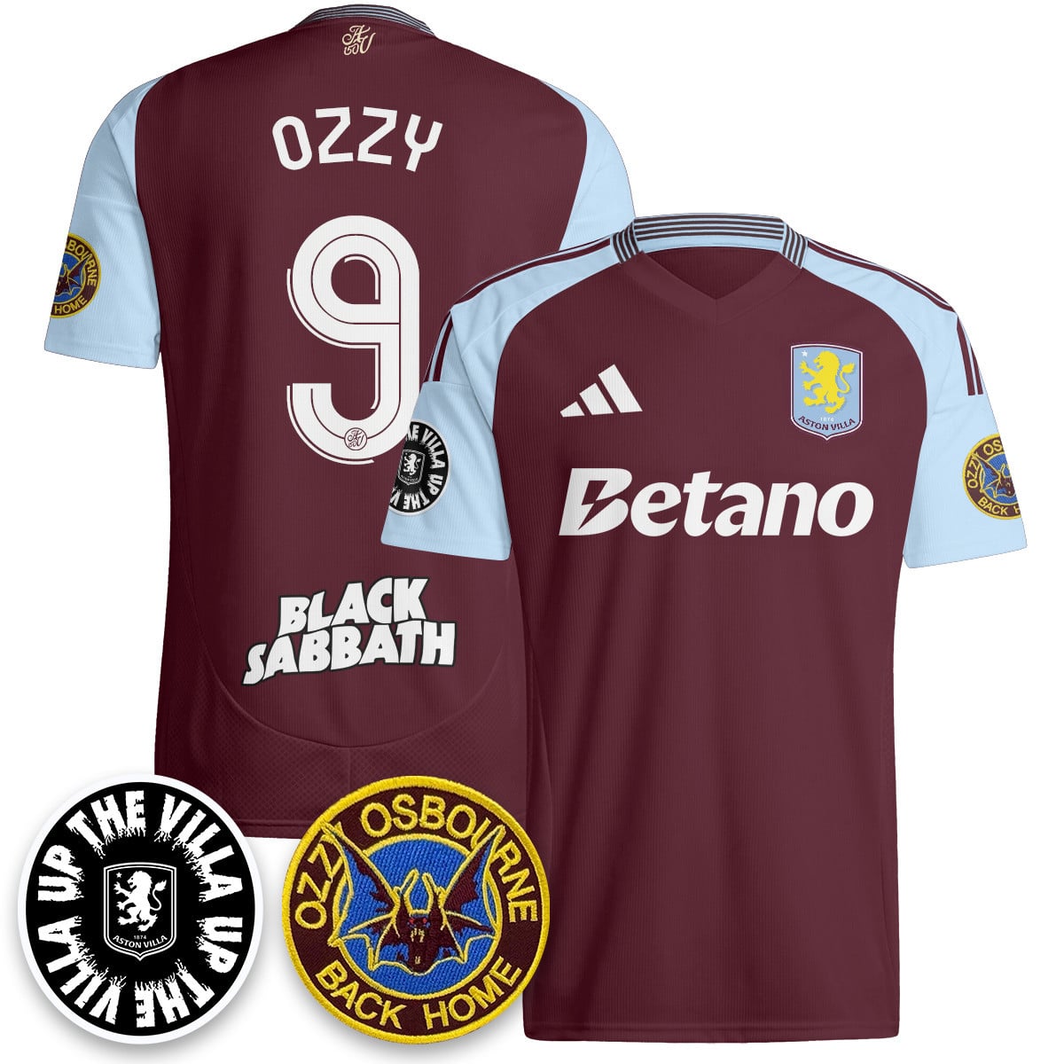 Men’s Aston Villa Ozzy Osbourne Back Home Jersey – Printed