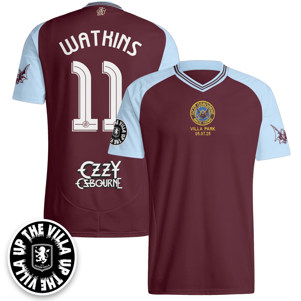 Men’s Aston Villa Ozzy Osbourne Back Home Jersey – Printed
