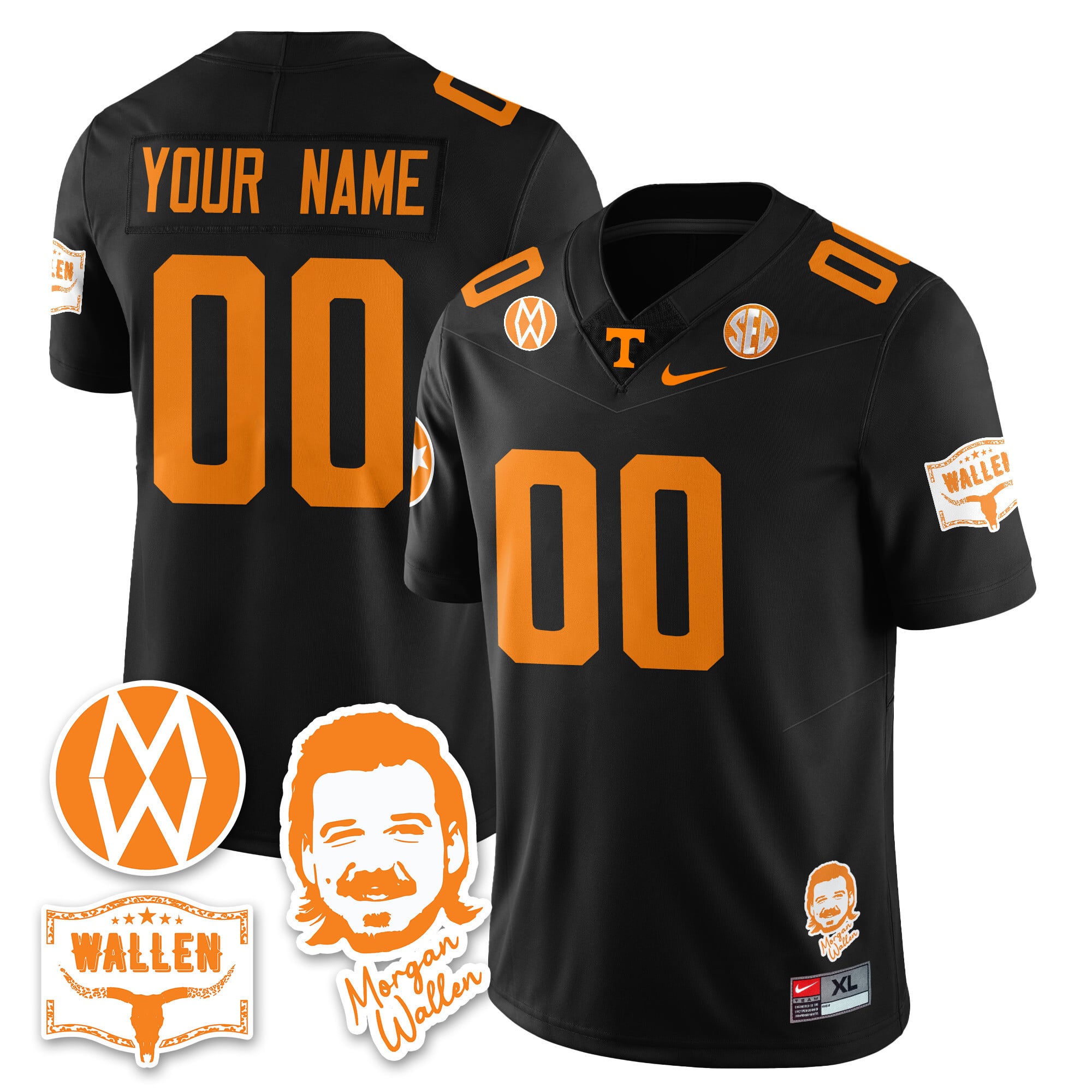 Tennessee Volunteers Morgan Wallen 2025 Custom Jersey – All Stitched