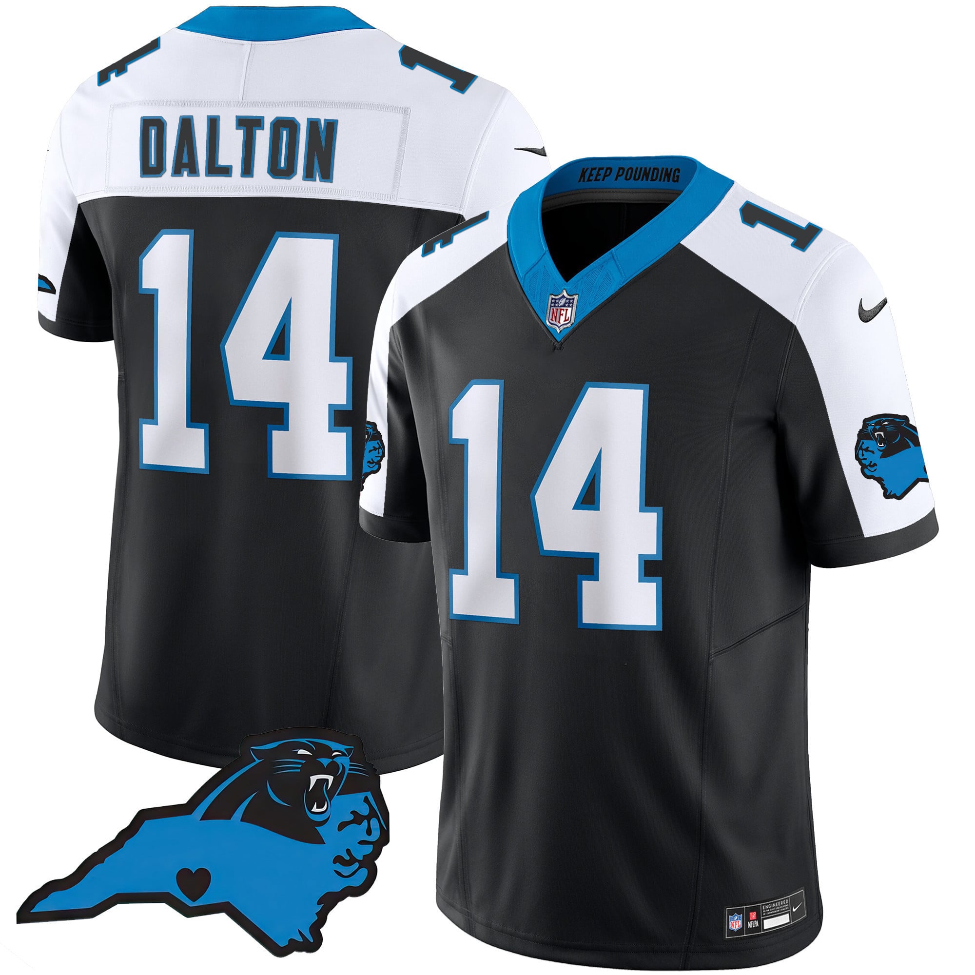 Men’s Panthers Vapor Limited Jersey – Carolina Patch – All Stitched