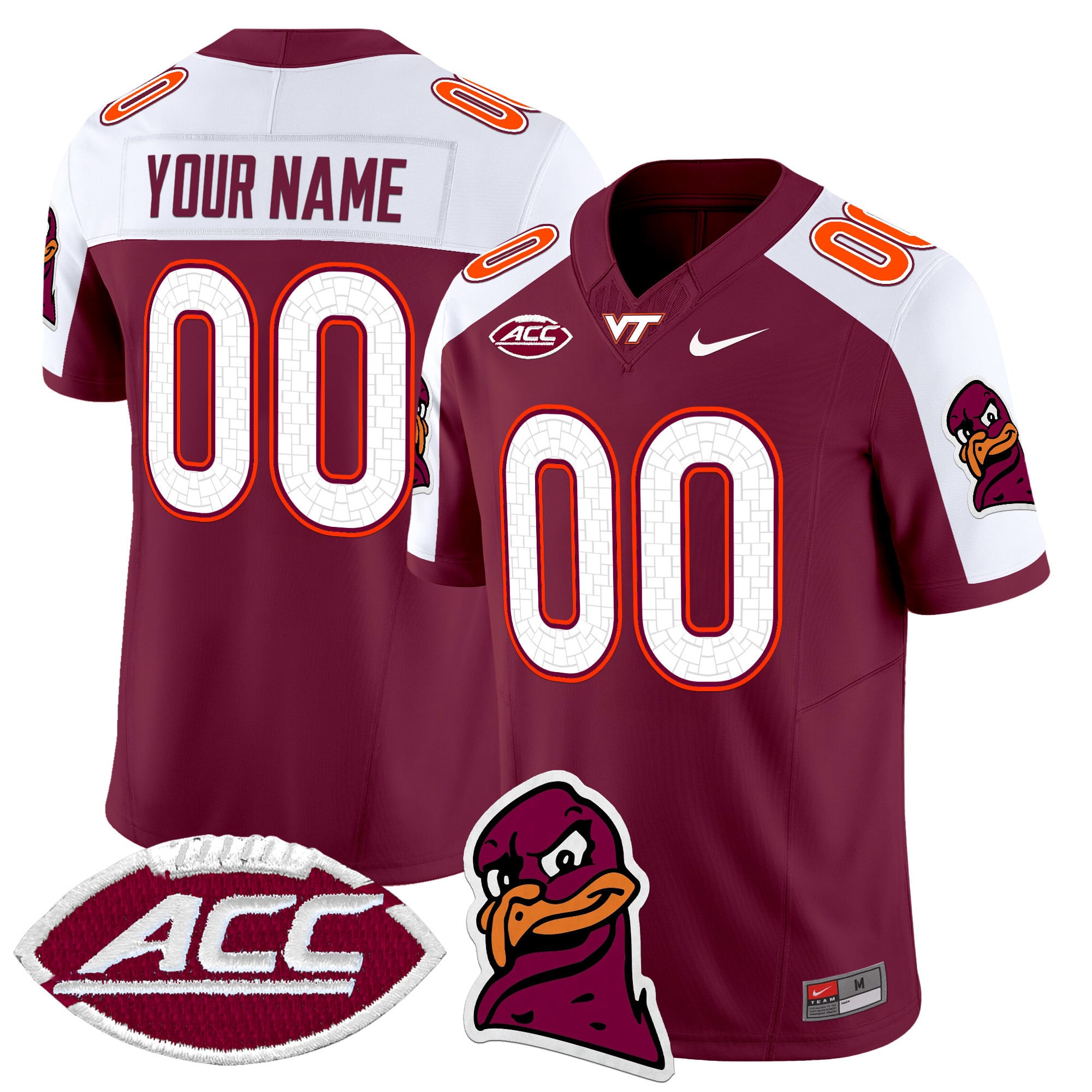 Virginia Tech Hokies 2025 Vapor Limited Custom Jersey – All Stitched