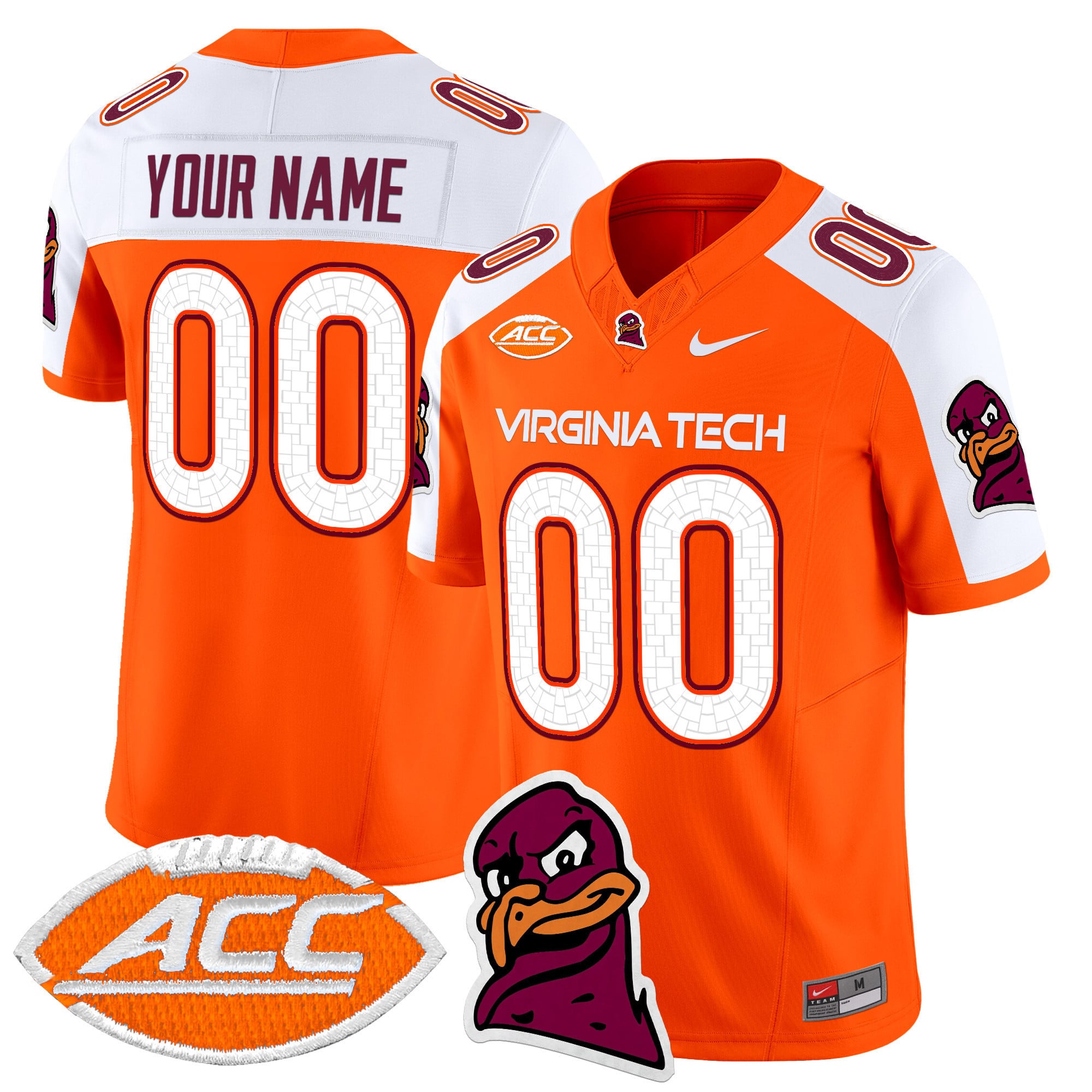 Virginia Tech Hokies 2025 Vapor Limited Custom Jersey – All Stitched
