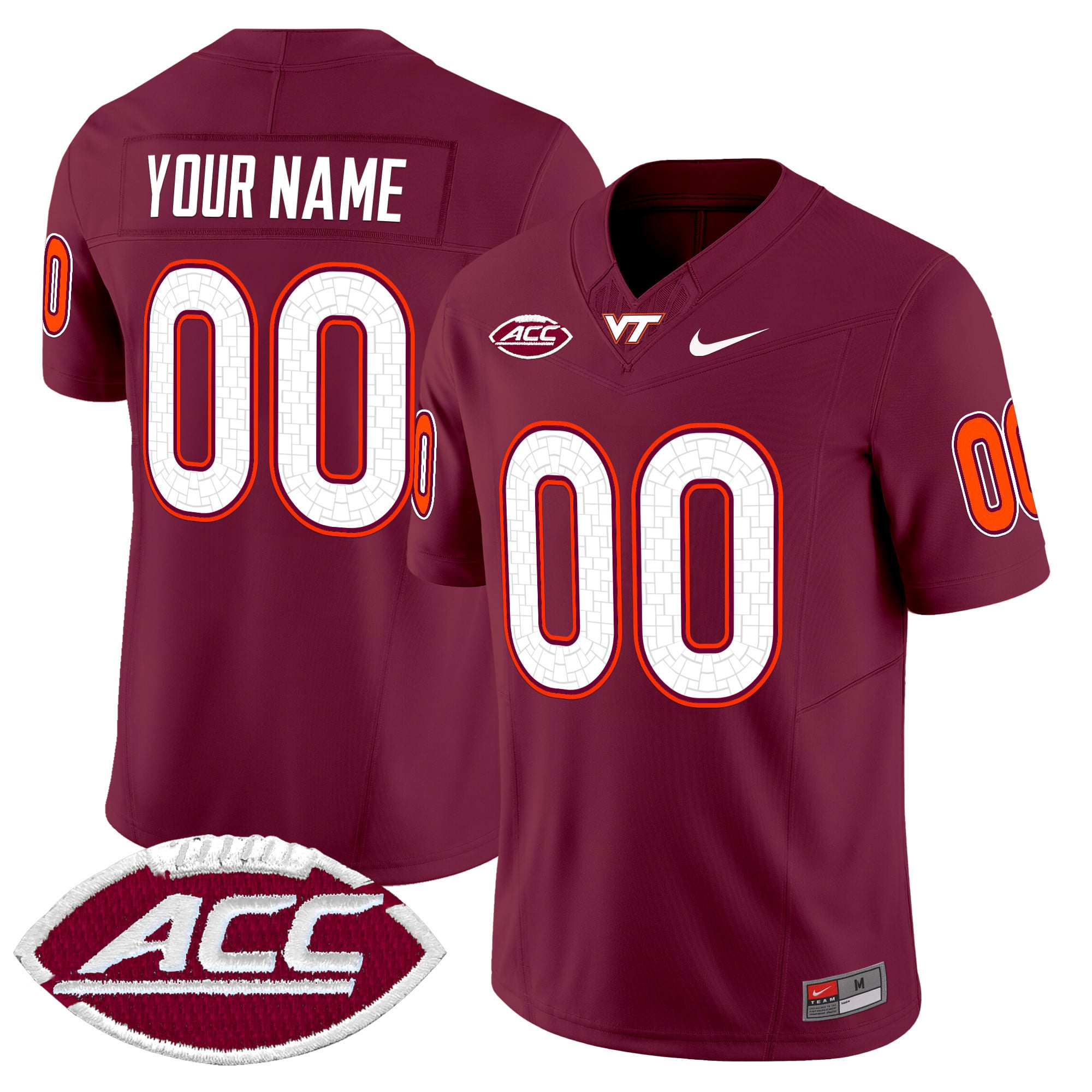 Virginia Tech Hokies 2025 Vapor Limited Custom Jersey – All Stitched