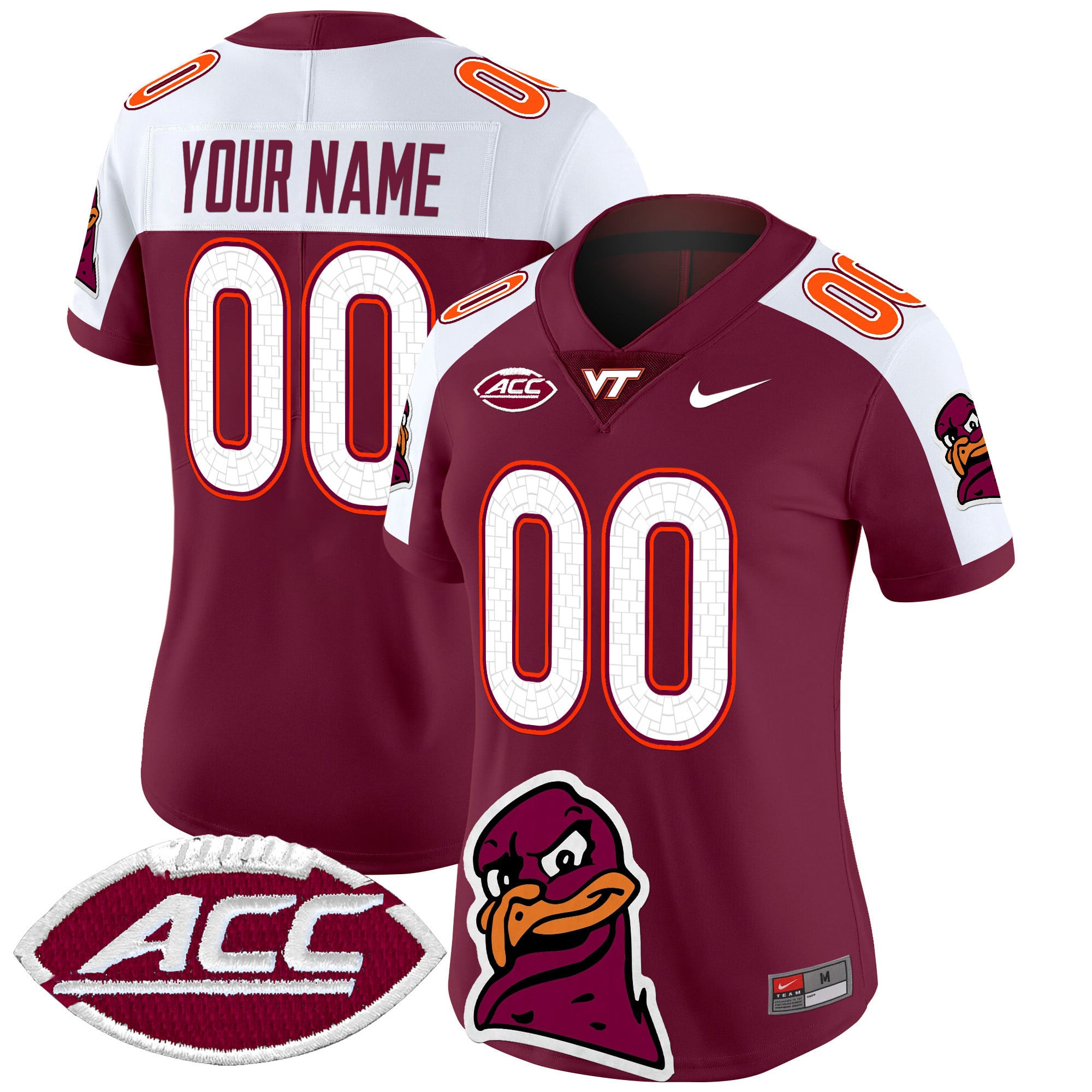 Virginia Tech Hokies 2025 Vapor Limited Custom Jersey – All Stitched