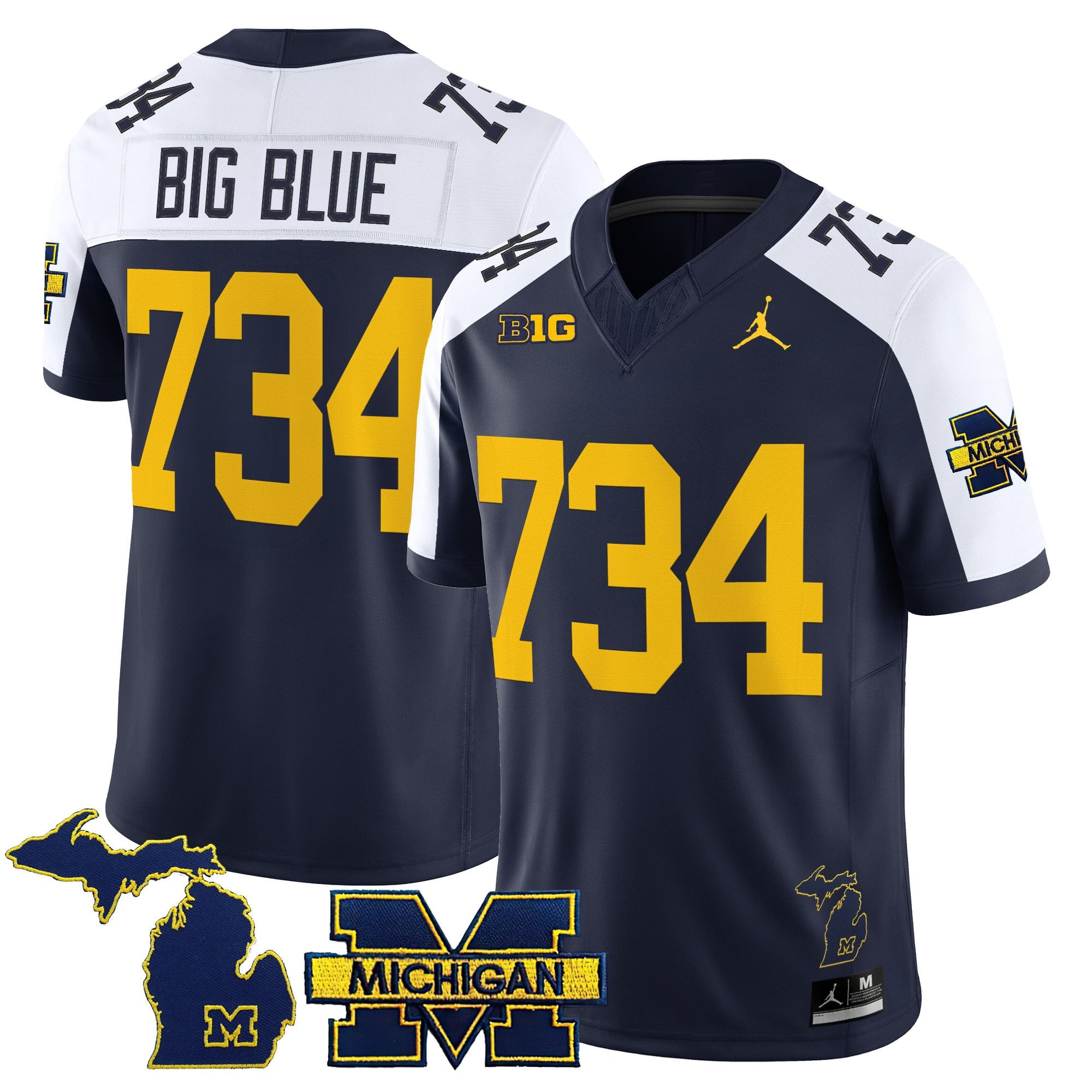 Men’s Michigan Wolverines 2025 Vapor Limited Jersey – All Stitched