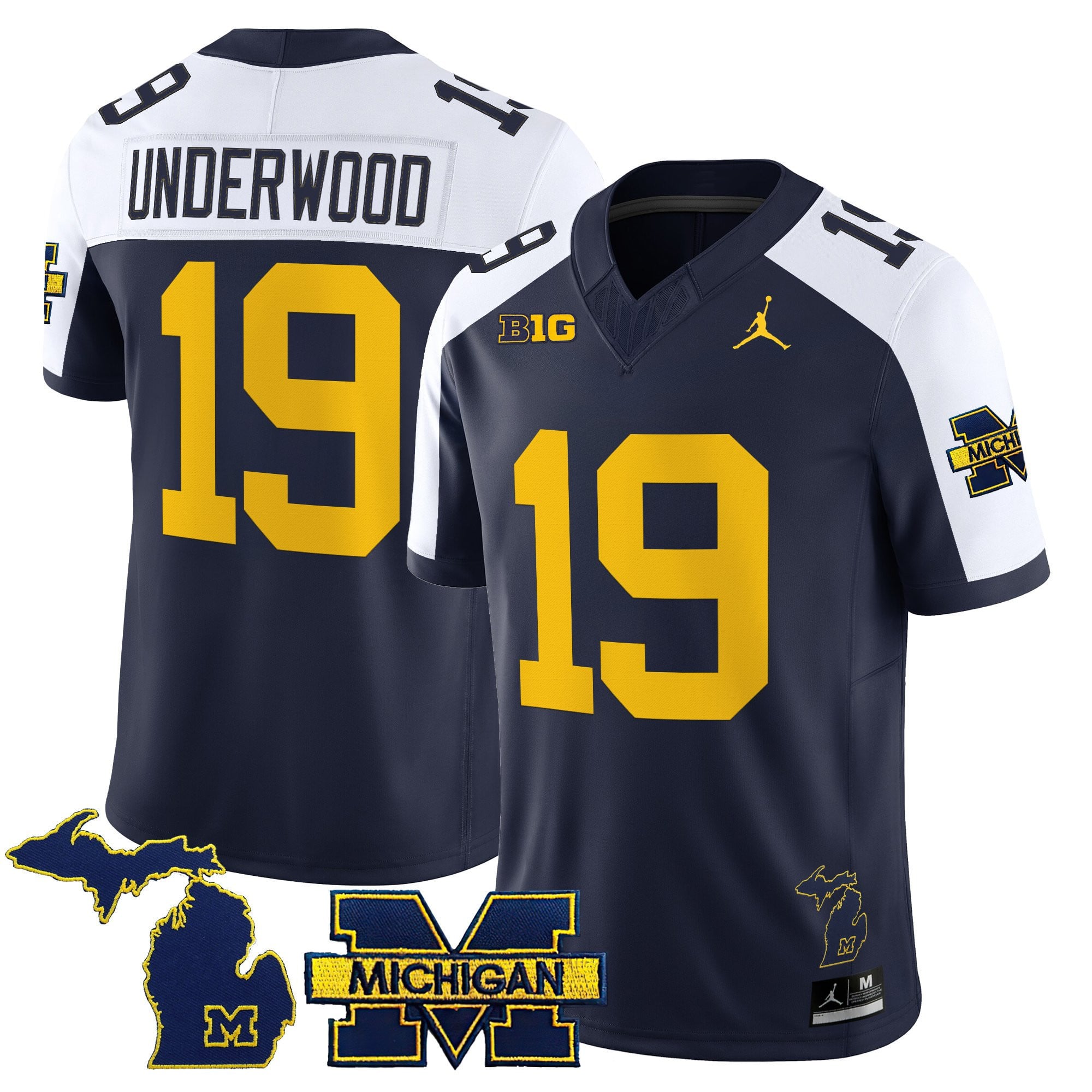 Men’s Michigan Wolverines 2025 Vapor Limited Jersey – All Stitched