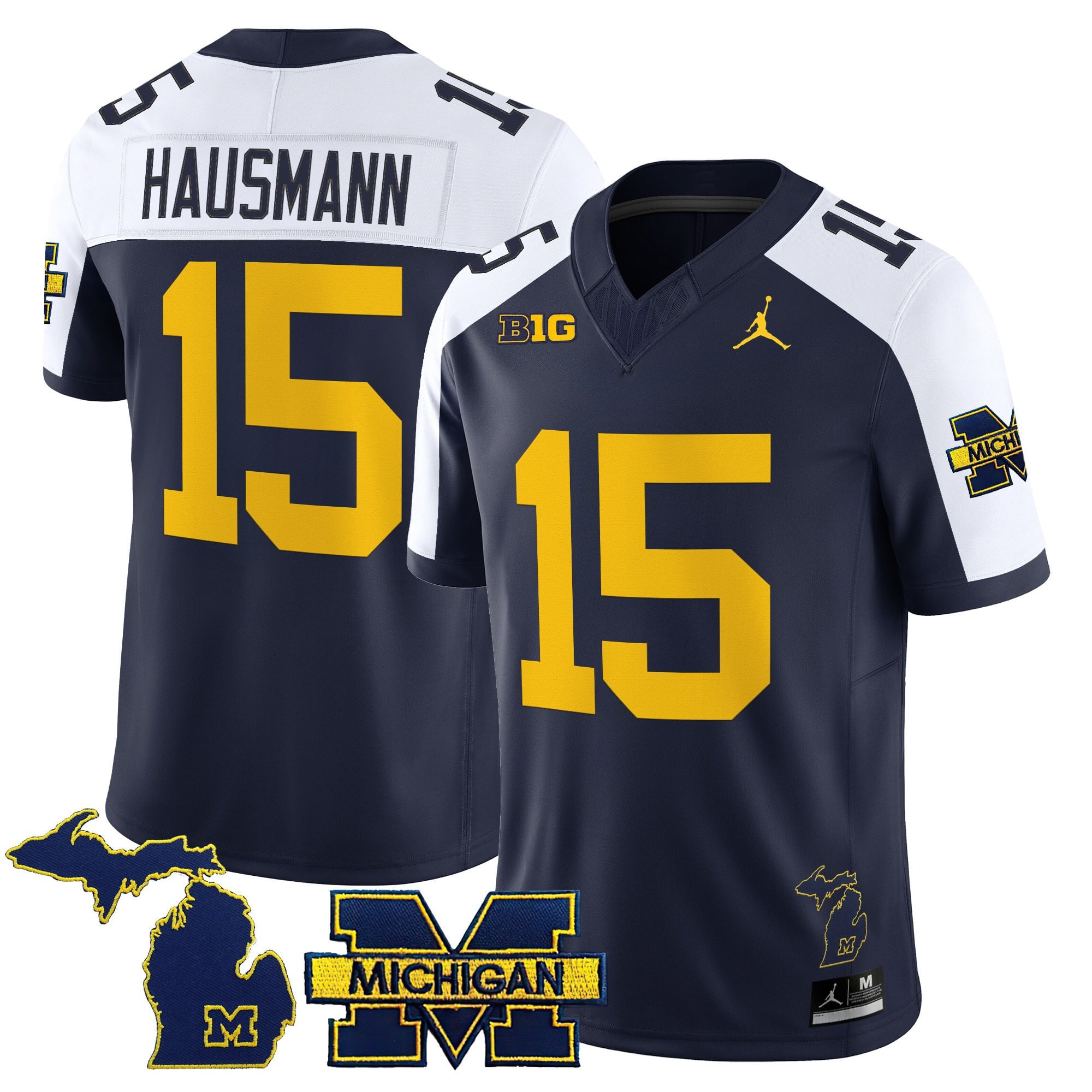 Men’s Michigan Wolverines 2025 Vapor Limited Jersey – All Stitched