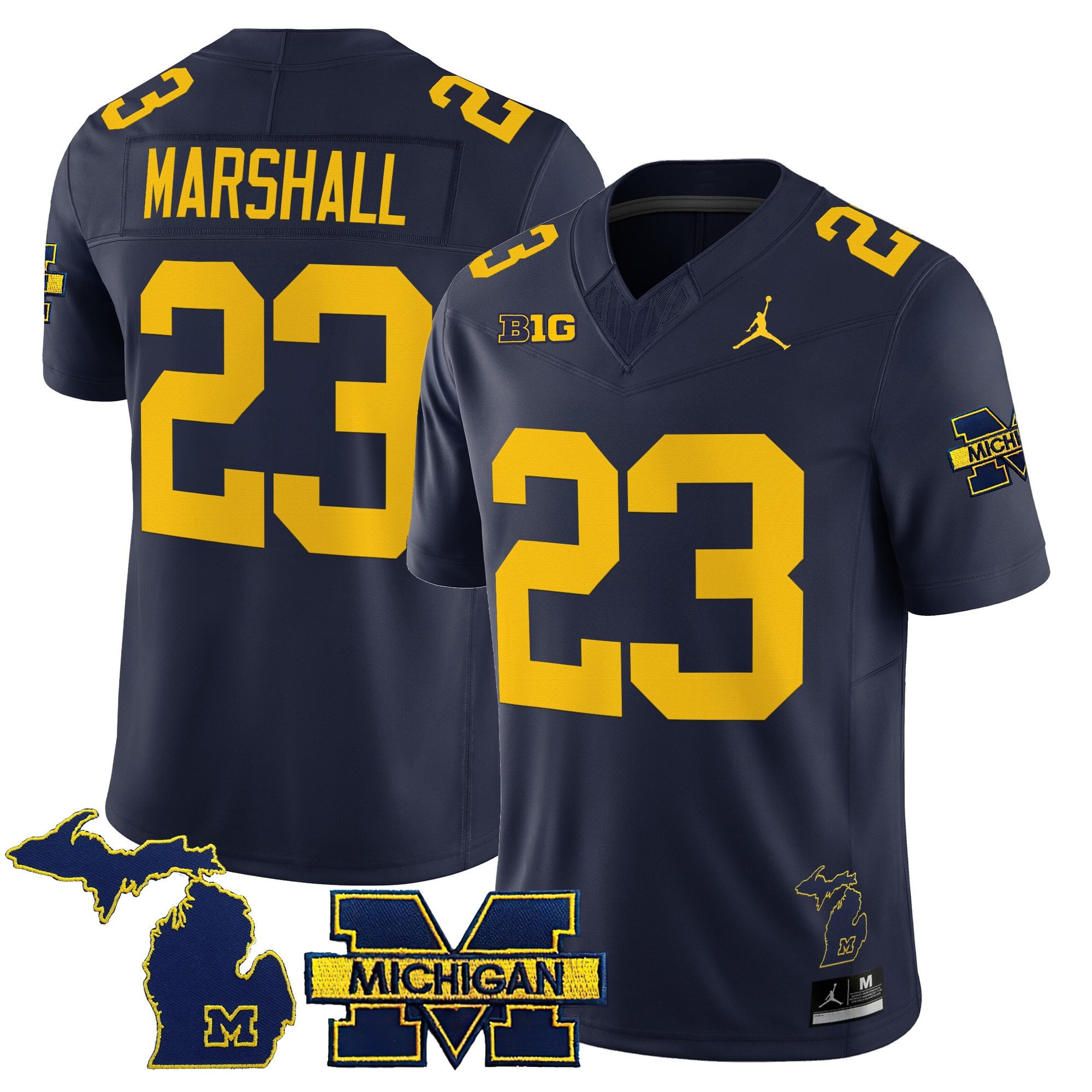 Men’s Michigan Wolverines 2025 Vapor Limited Jersey – All Stitched