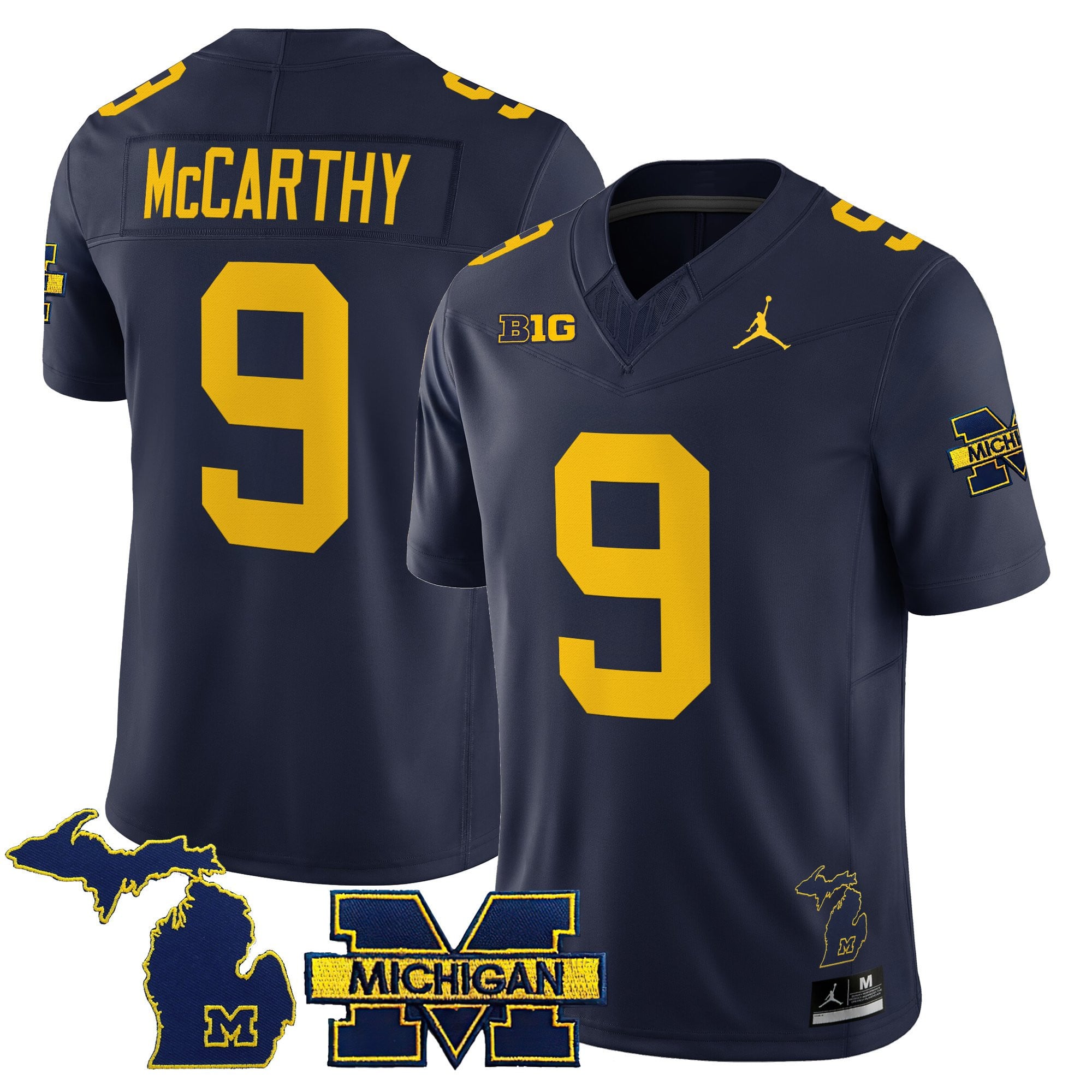 Men’s Michigan Wolverines 2025 Vapor Limited Jersey – All Stitched