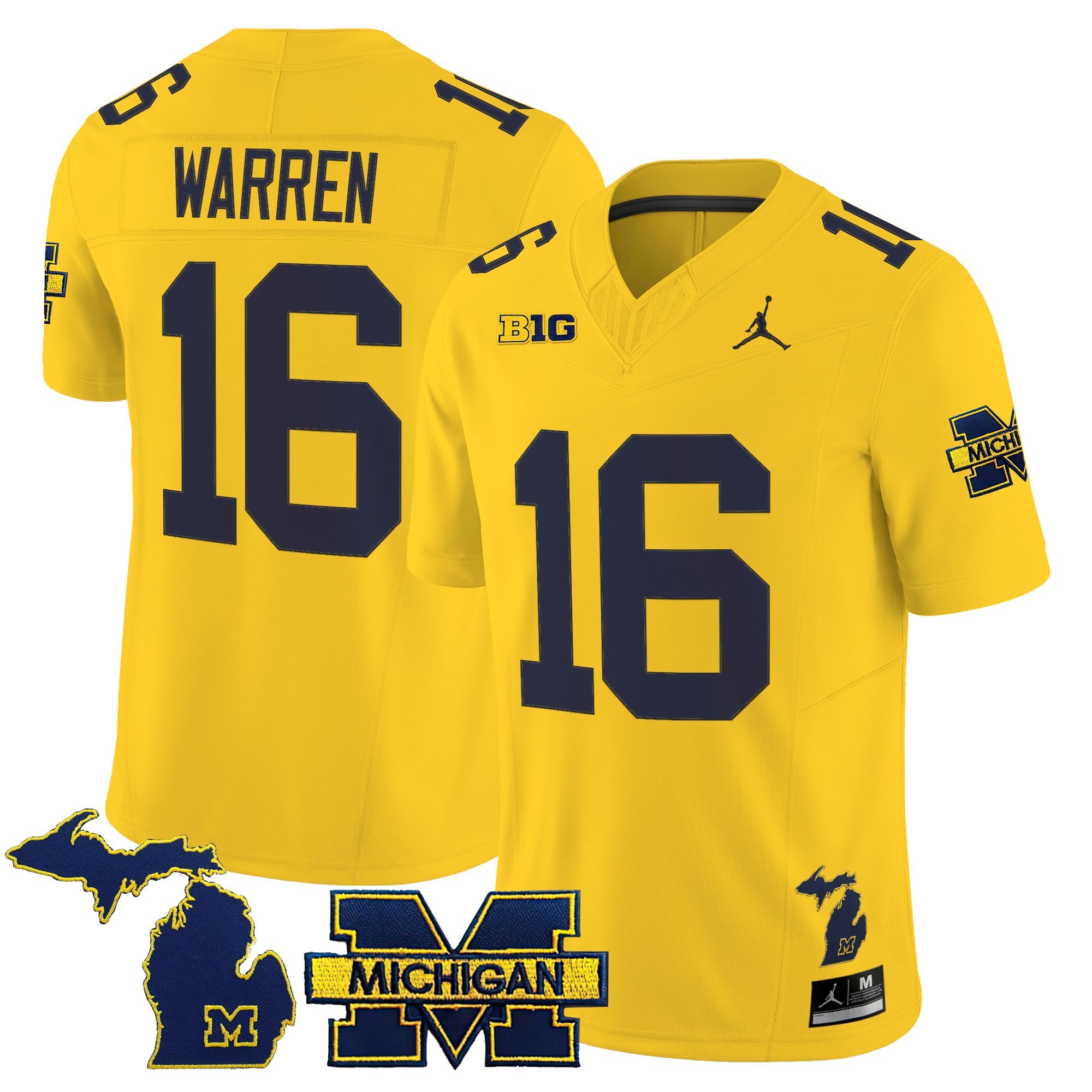 Men’s Michigan Wolverines 2025 Vapor Limited Jersey – All Stitched