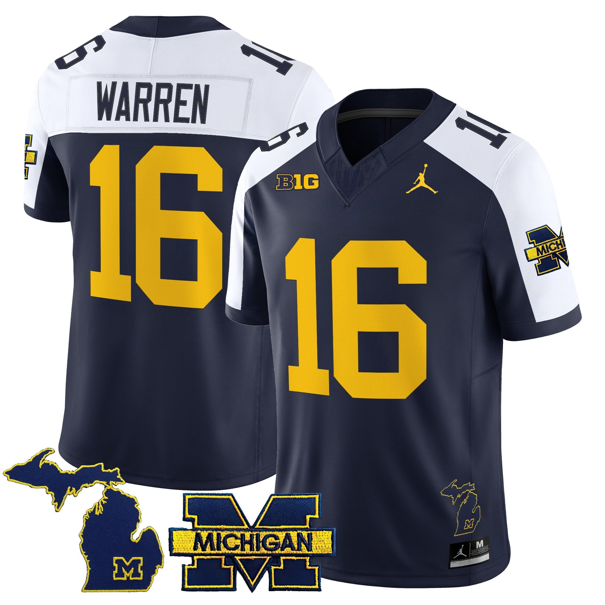 Men’s Michigan Wolverines 2025 Vapor Limited Jersey – All Stitched