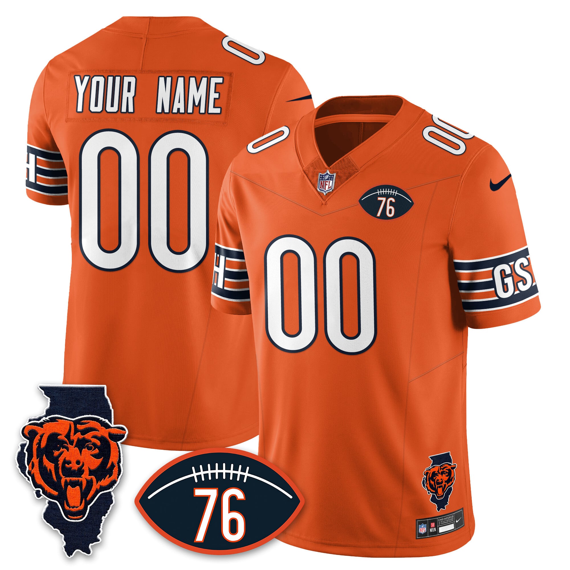Chicago Bears Honor Steve McMichael Custom Jersey – All Stitched