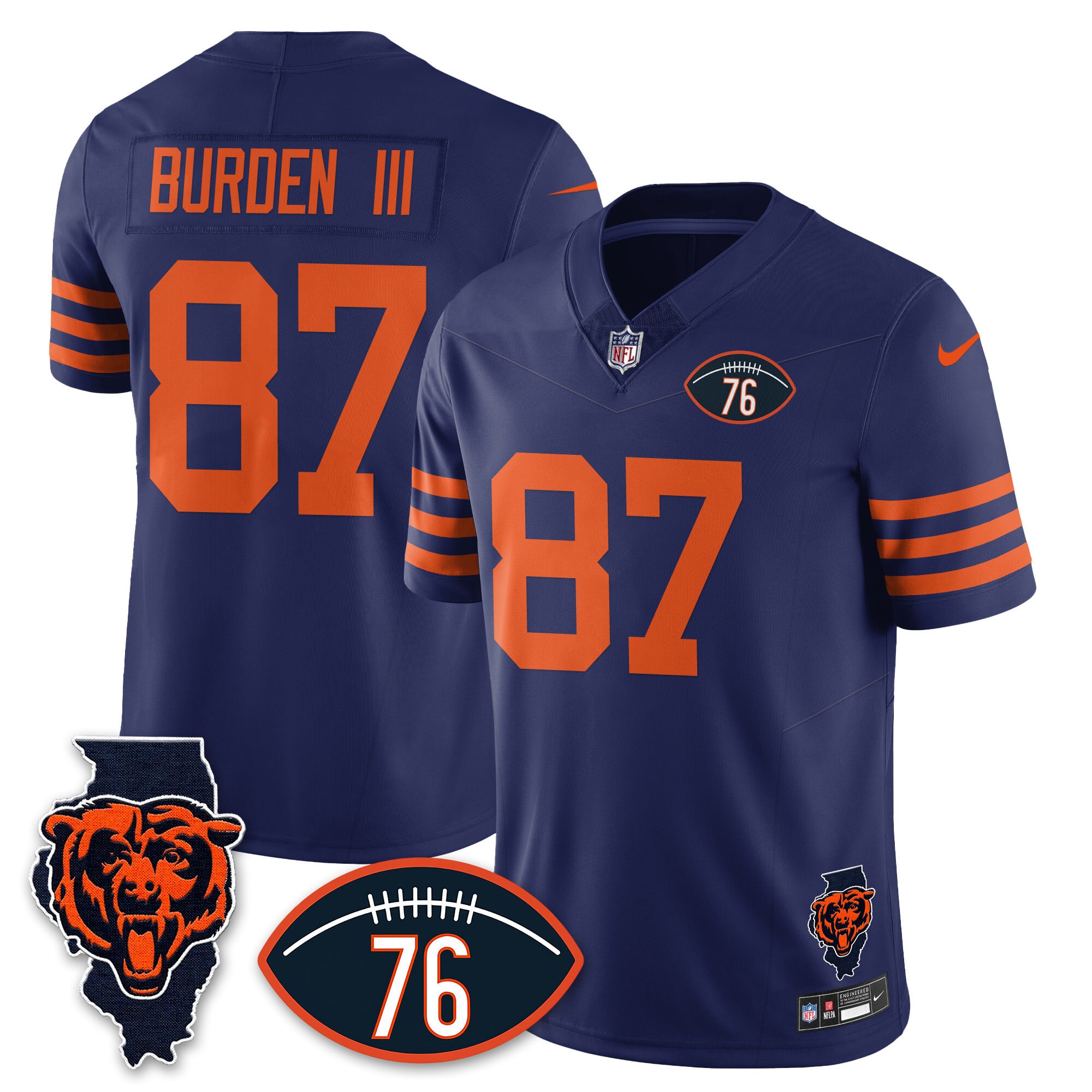 Chicago Bears Honor Steve McMichael Custom Jersey – All Stitched