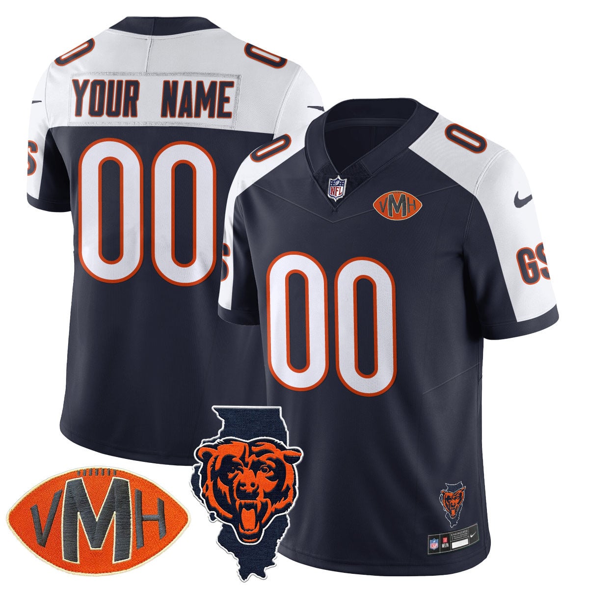 Chicago Bears Honor Virginia Halas McCaskey Custom Jersey – All Stitched