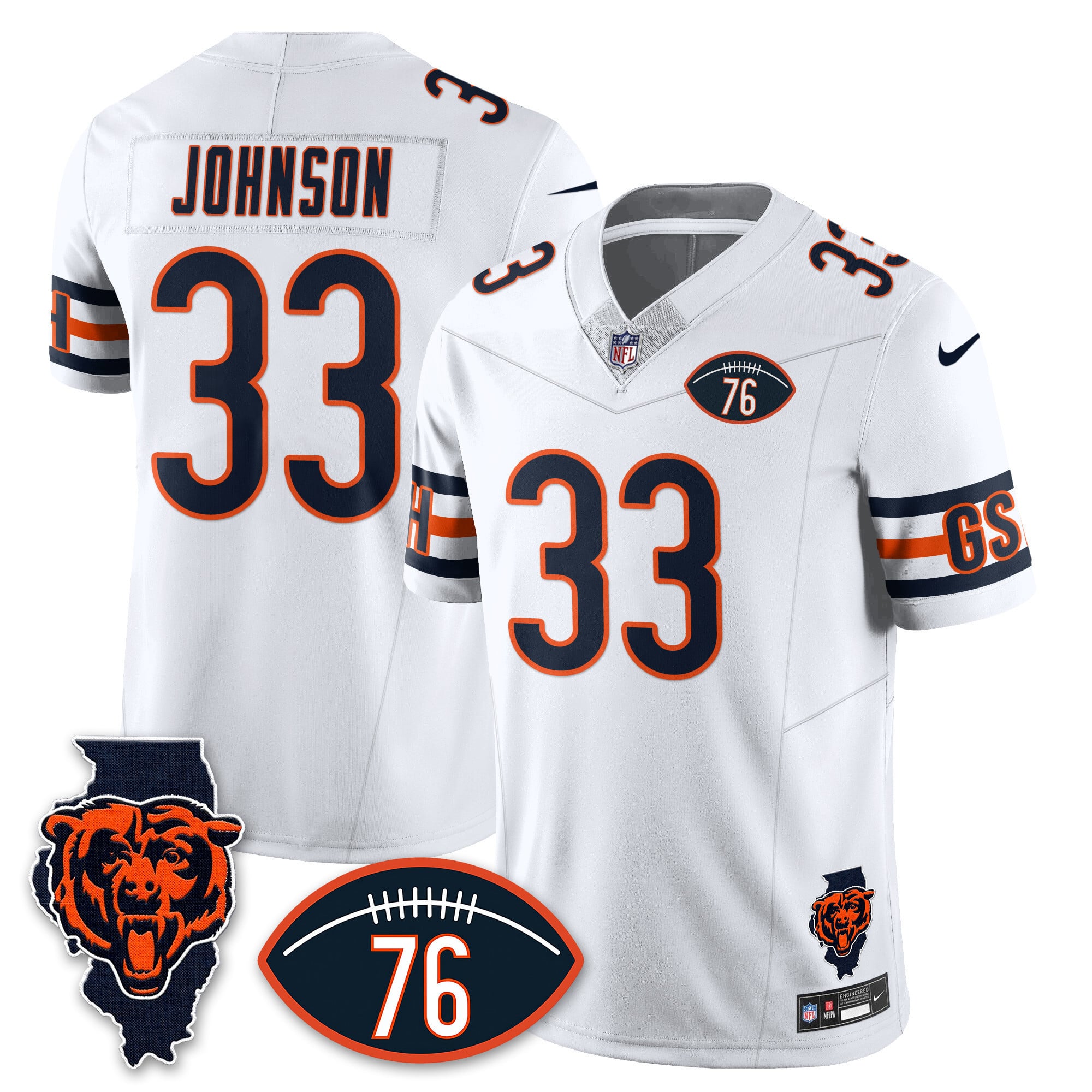 Men’s Chicago Bears Honor Steve McMichael Jersey – All Stitched