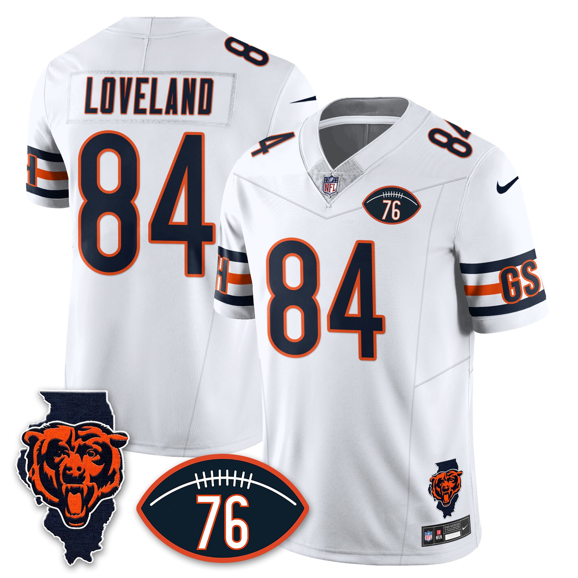 Men’s Chicago Bears Honor Steve McMichael Jersey – All Stitched