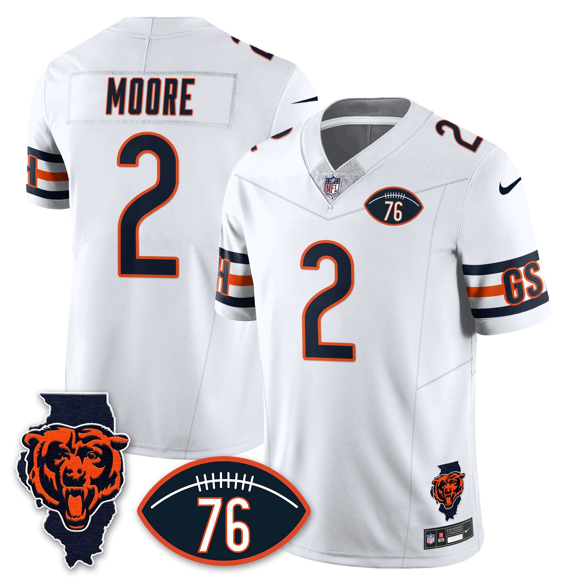 Men’s Chicago Bears Honor Steve McMichael Jersey – All Stitched